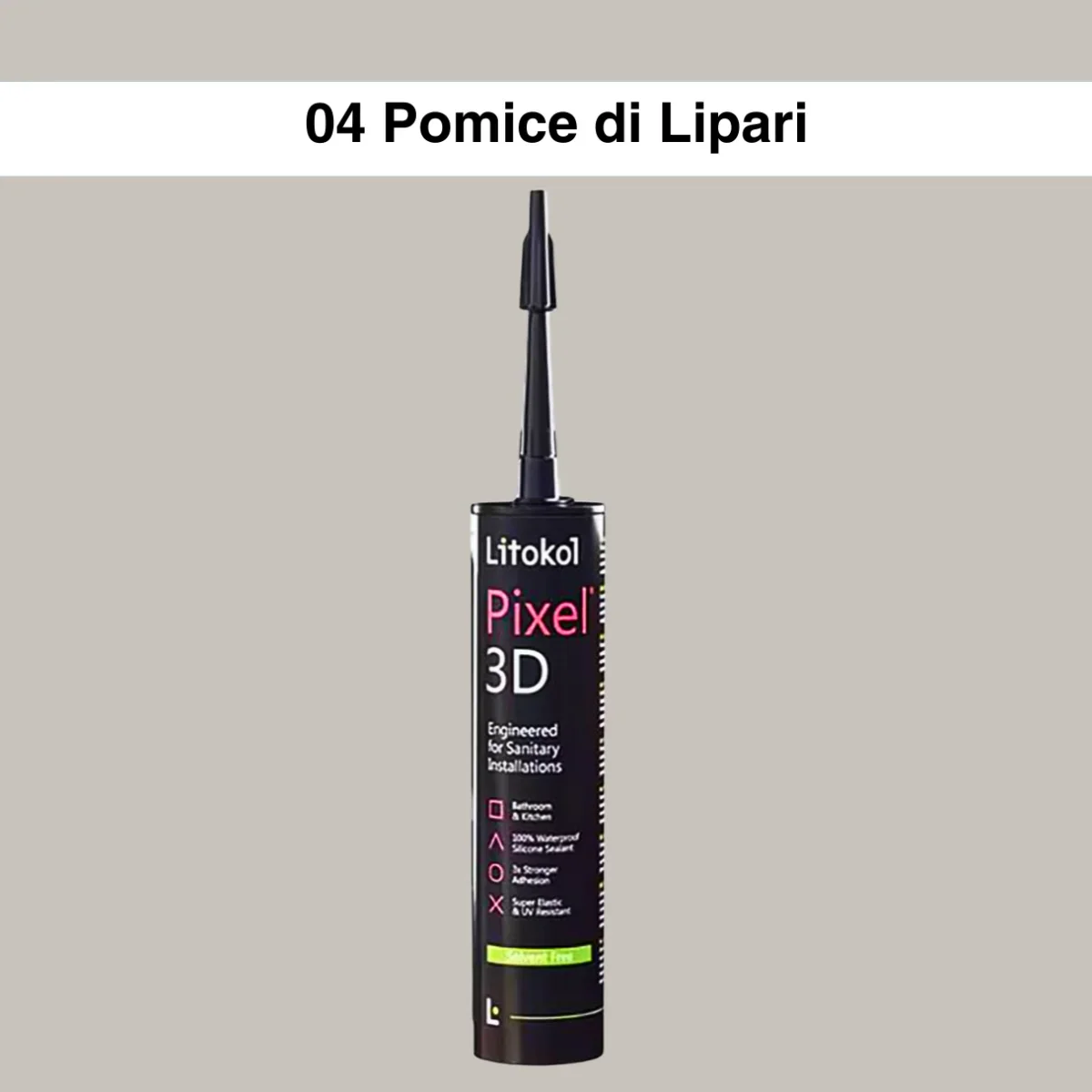 Litokol Pixel 3D 04 Pomice di Lipari Sanitairkit 300 ml – Anti-Vlek Silicone