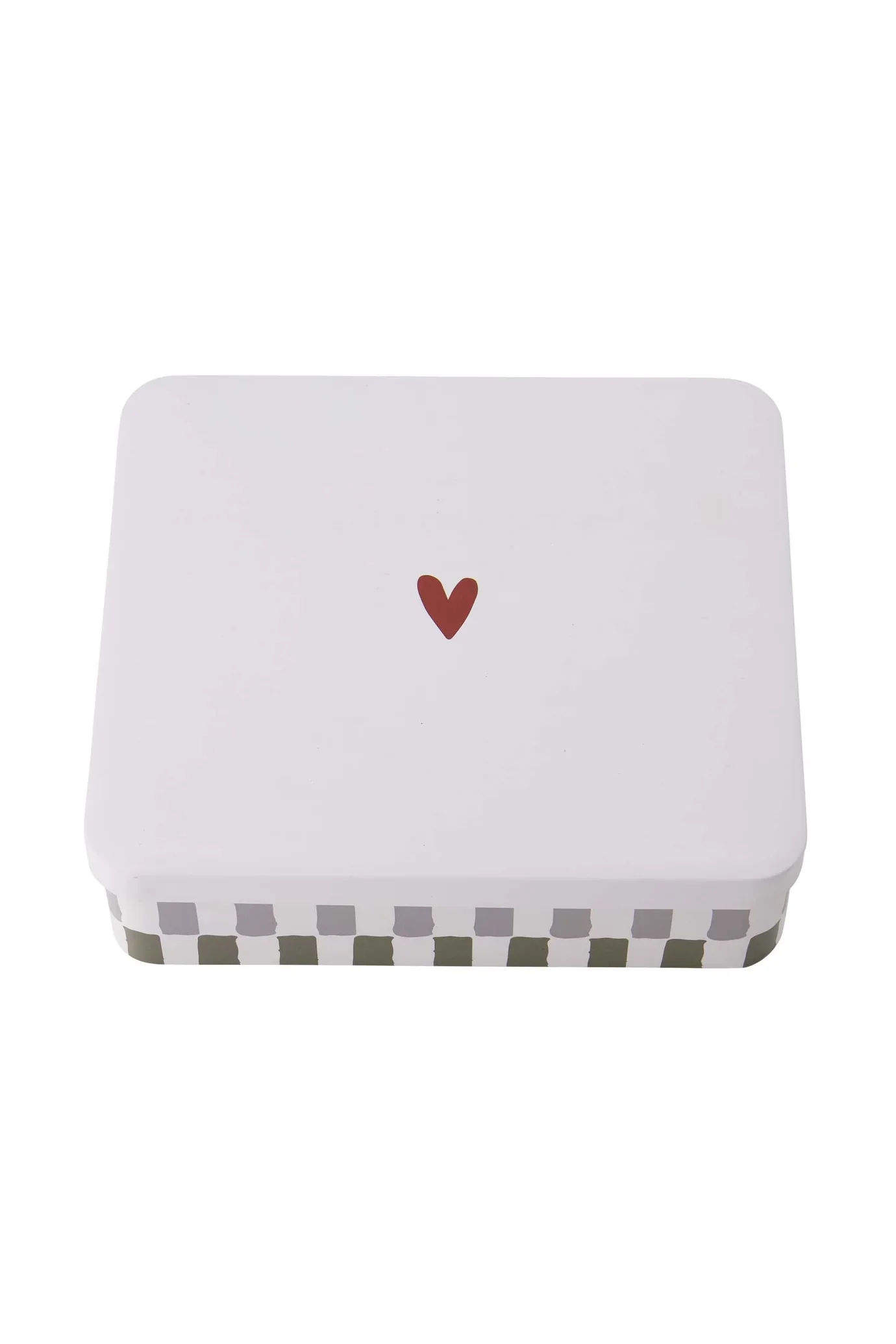 Zusss – Koekblik hartje – rood/grijs/groen