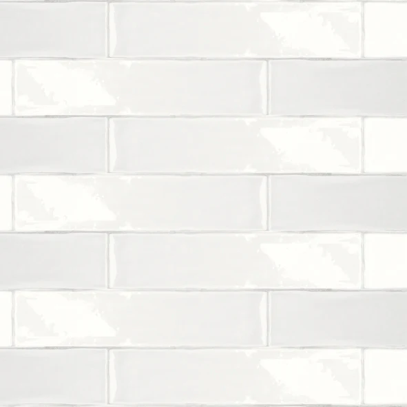 Wandtegel Mayolica White 7,5×30 cm