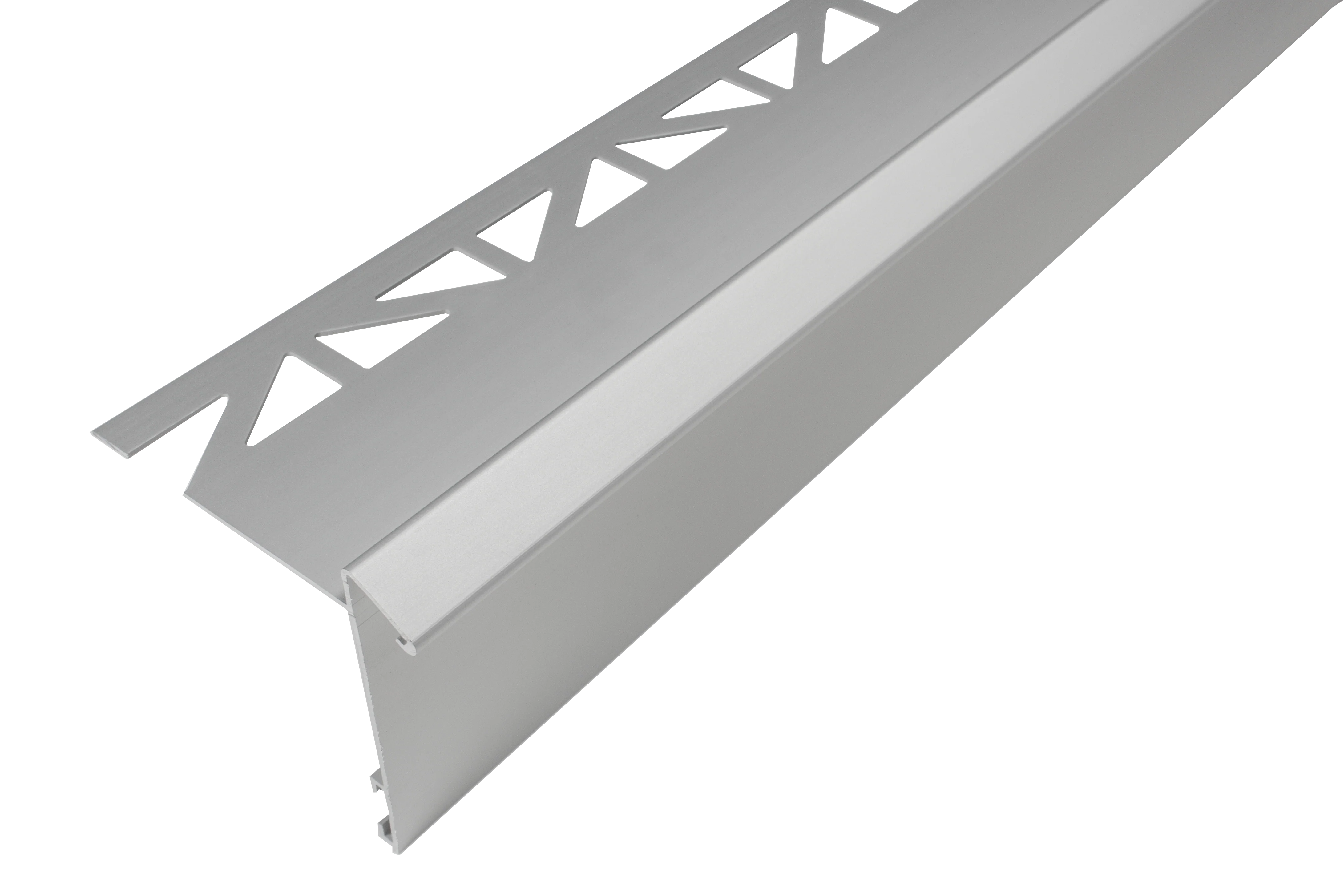 DURAL balkonhoekprofiel ongeboord DURABAL BK aluminium geanodiseerd zilver 13+60mm 300cm DURAL balkonhoekprofiel ongeboord DURABAL BK aluminium geanodiseerd zilver 13+60mm 300cm