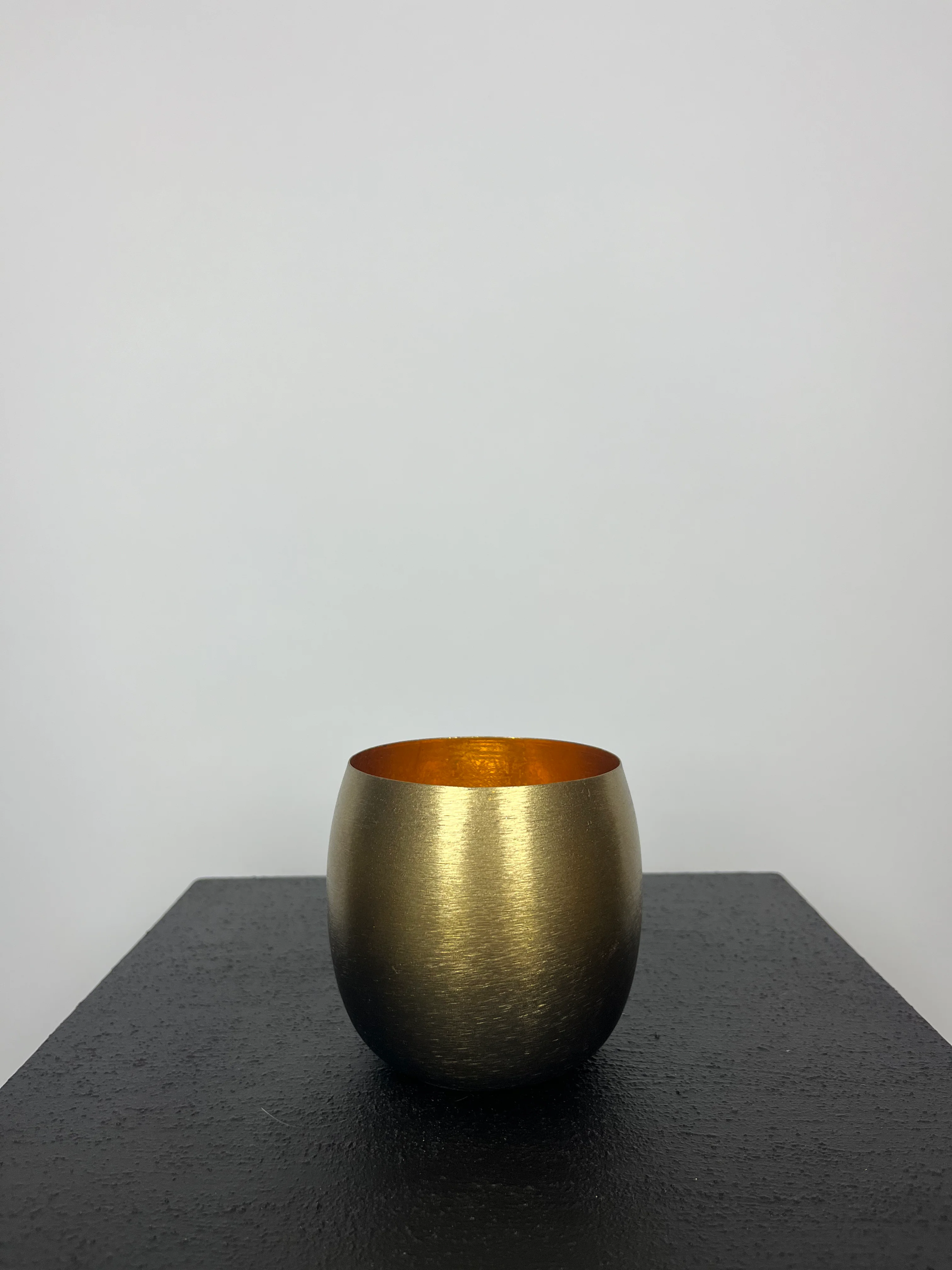 Theelicht goud/zwart M