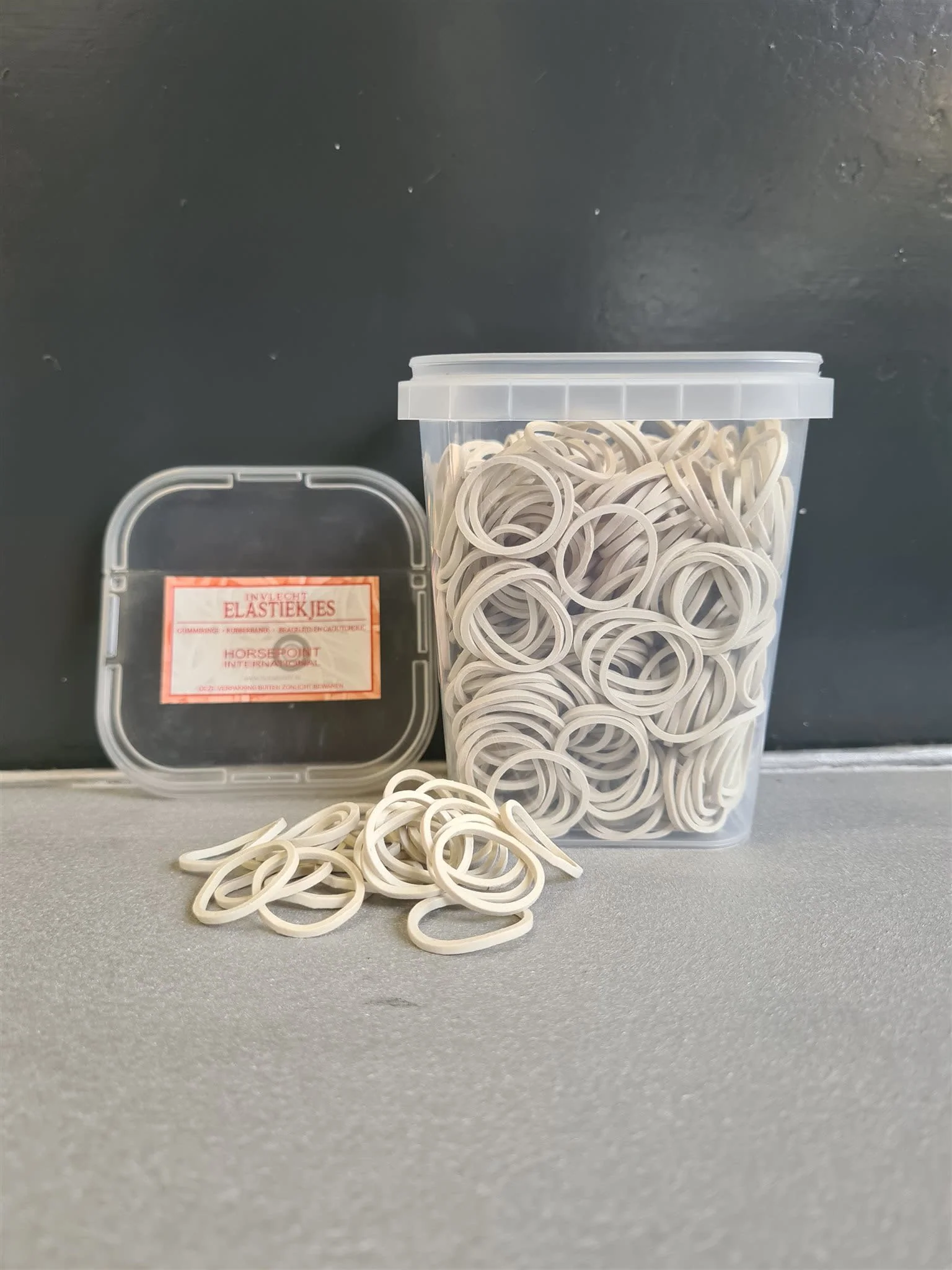 Horsepoint Elastiekjes 100 gr Afsluitbaar, Wit
