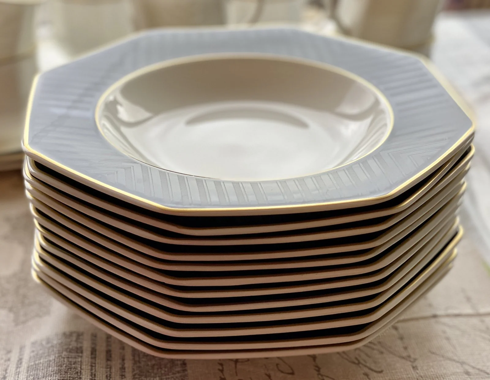 Diep bord / soepbord / pastabord Villeroy & Boch – zwart/wit decor BLACK PEARL van Heinrich