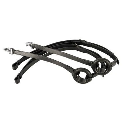 Harry’s Horse Bijzetteugel Ronde Ringen, Zwart