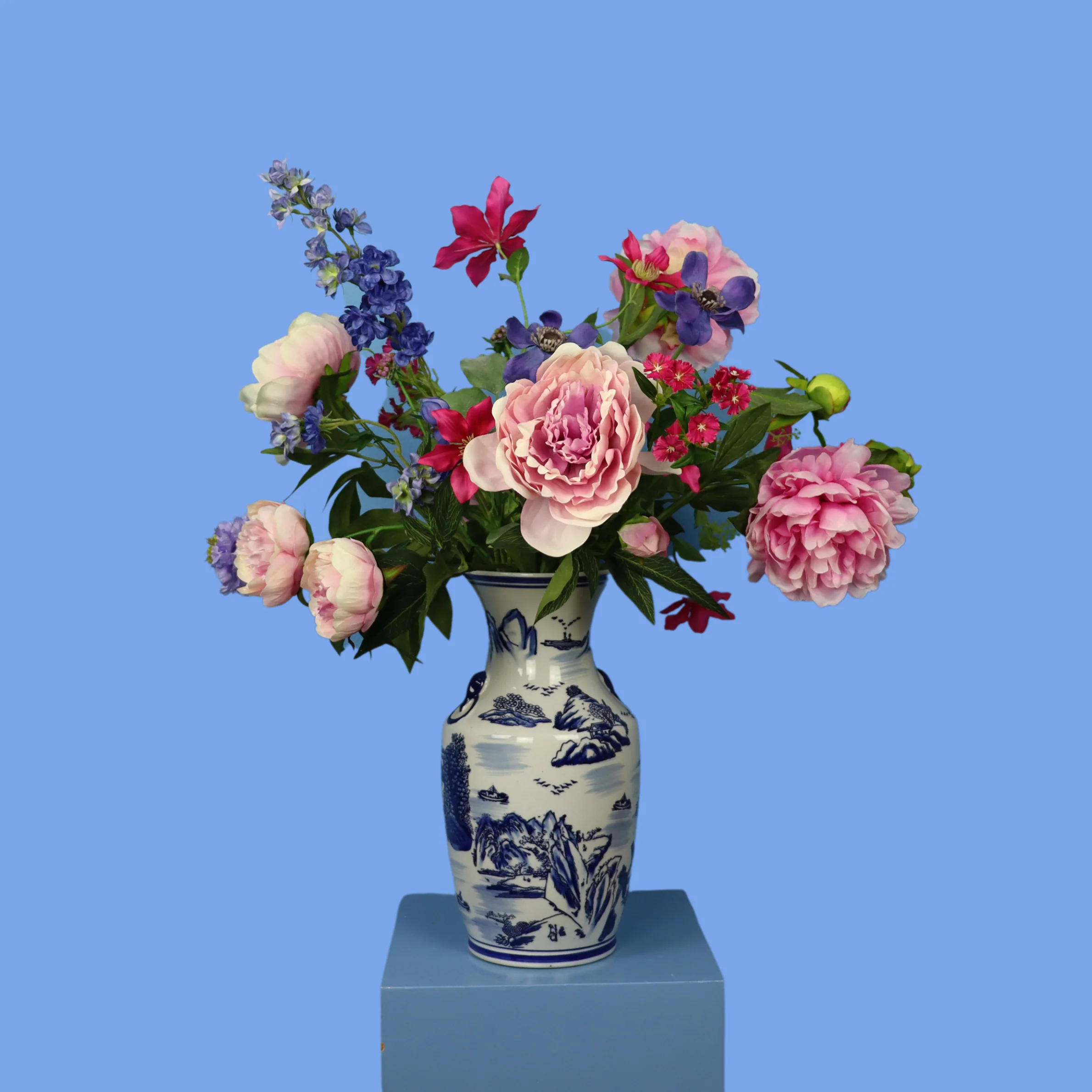 L – Mariél | vintage vaas met kunstbloemen | Large