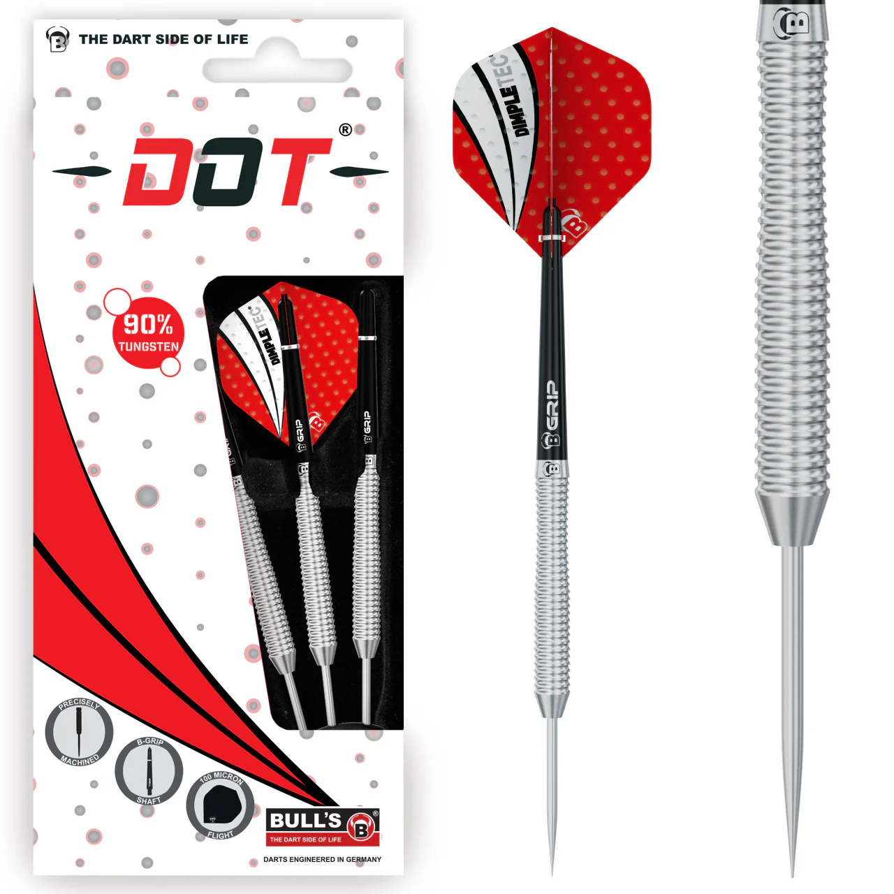 BULL’S Dot D2 90% Tungsten Steel Dart