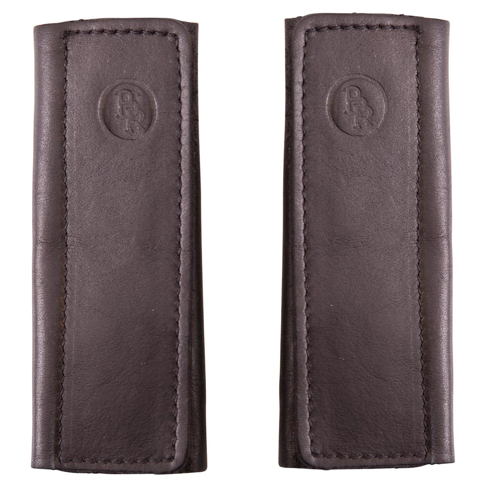 BR Beugelriemhoesjes Leer met Klittenband, Zwart