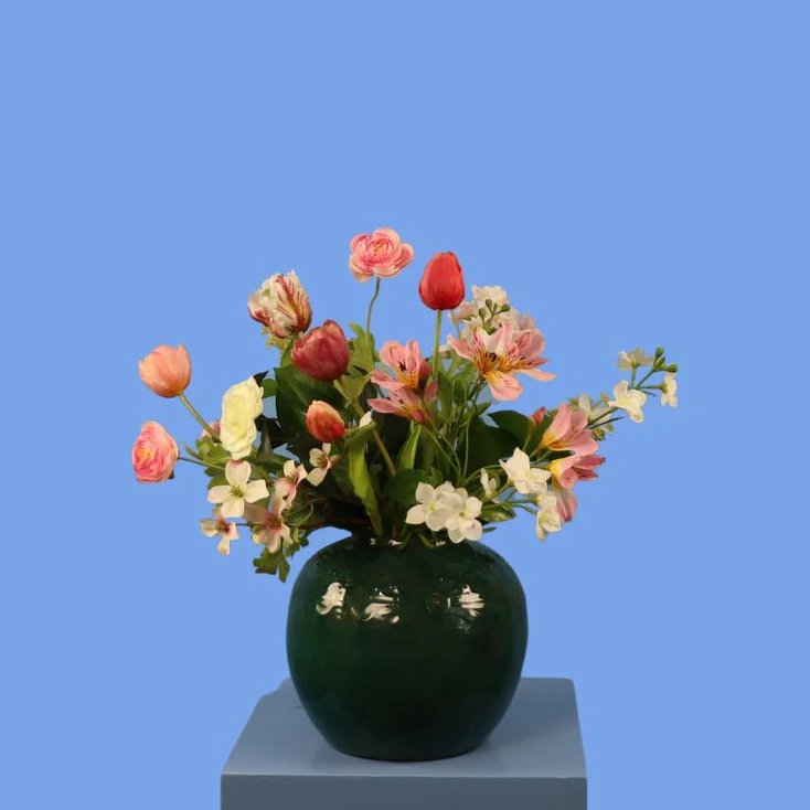M – Martijn | Serax bol vaas met kunstbloemen | Medium