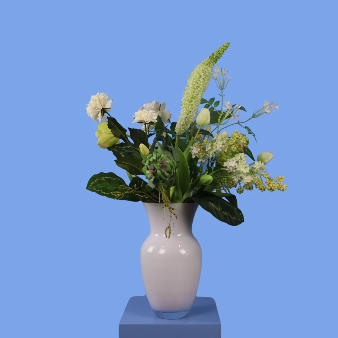 L – Chaya – Witte glazen vaas