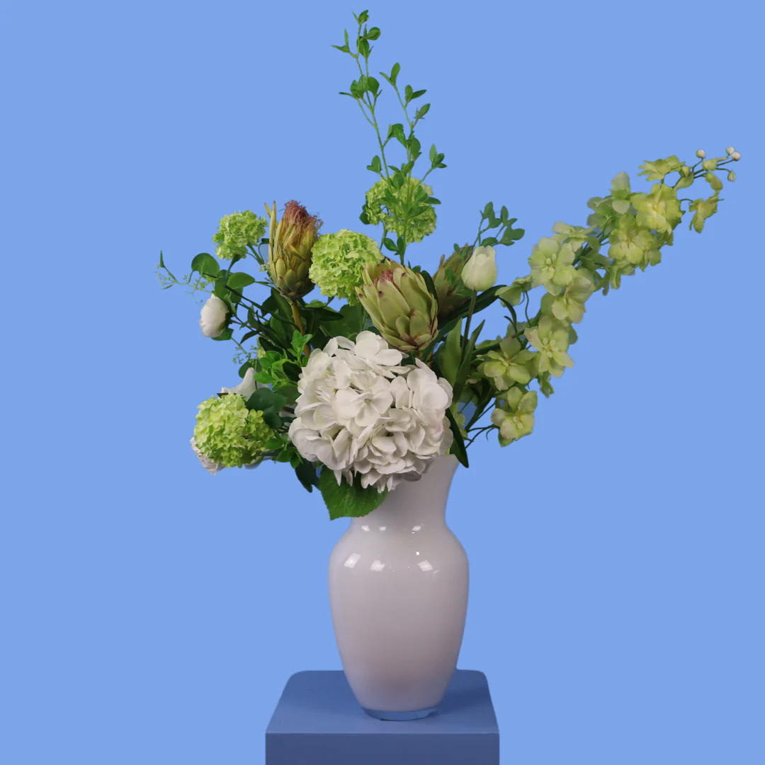 L – Isra – Witte glazen vaas