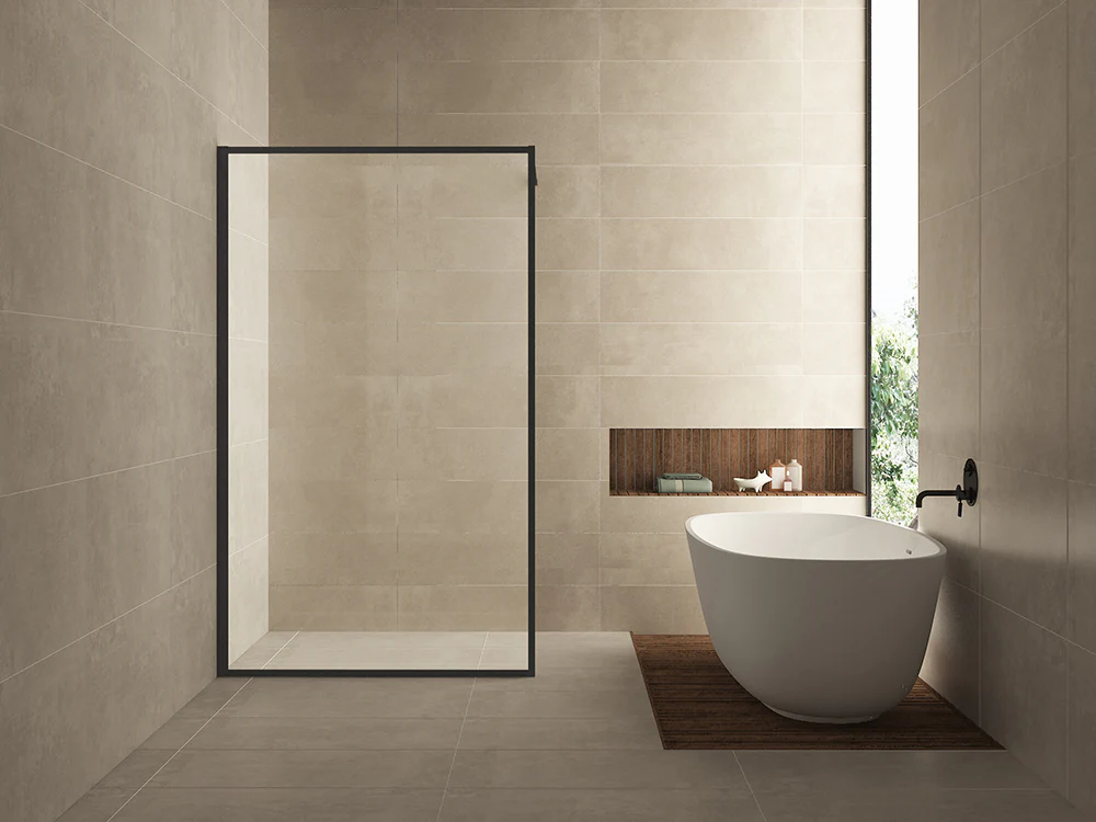 Square inloopdouche 800 x 2000 x 8 mm nano helder glas/mat zwart