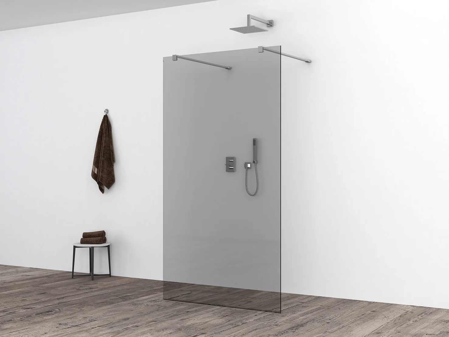 Slim glasplaat 900 x 2000 x 8 mm nano rookglas