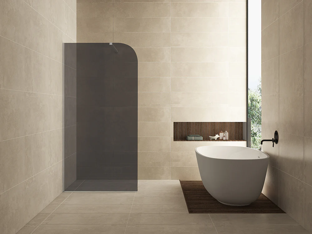 Curvea inloopdouche 1000 x 2000 x 8 mm nano rookglas