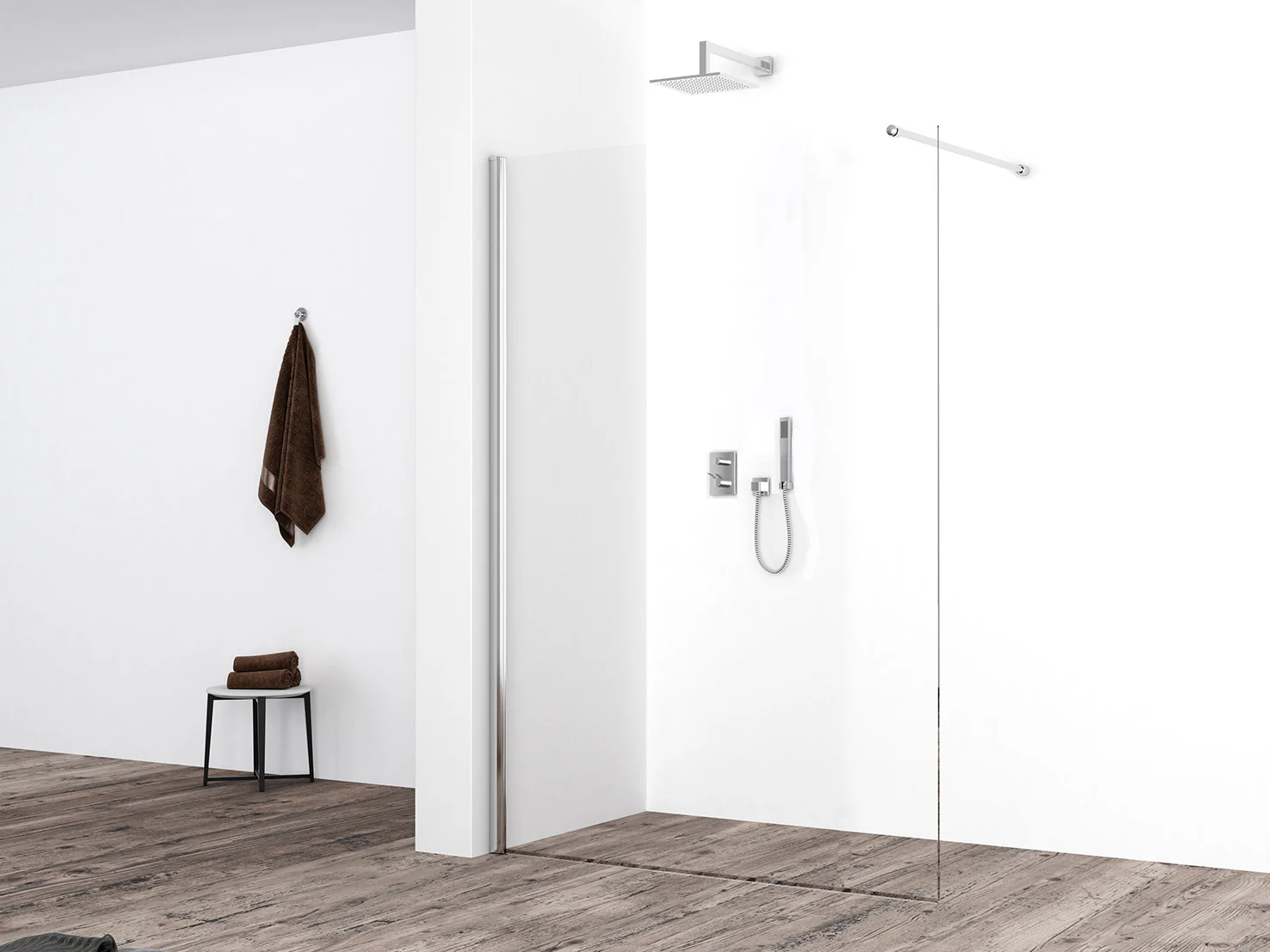 Eco inloopdouche 1200 x 2000 x 8 mm nano helder glas/chroom
