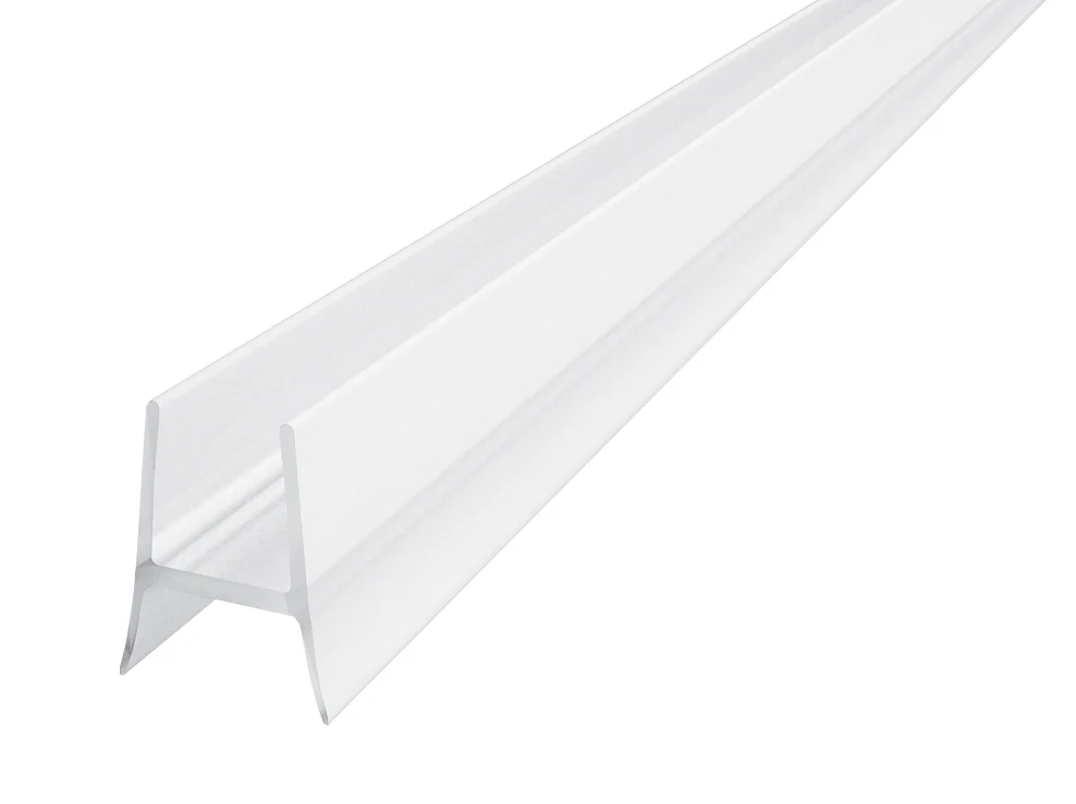 Vloerstrip kunststof 10 x 1230 mm transparant
