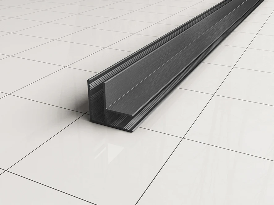 Slim hoekprofiel 2000 x 10 mm gunmetal