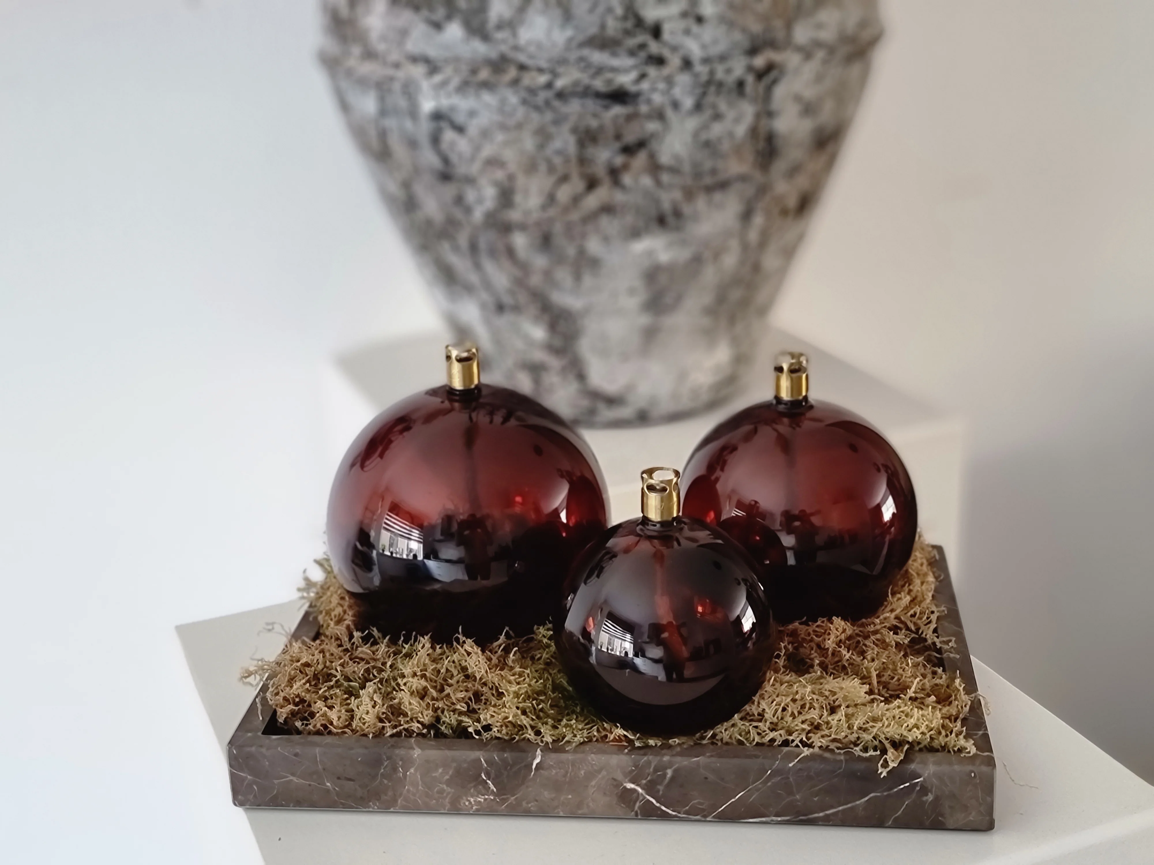 Olielamp | Cognac bruin Rond