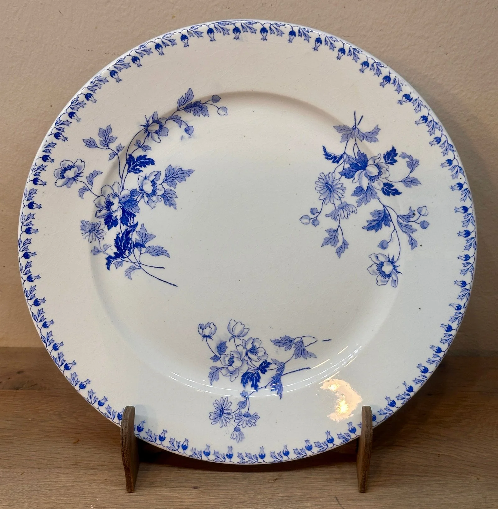 Dinerbord / Eetbord – Societe Ceramique Maestricht – décor TOULOUSE uitgevoerd in helderblauwe kleur