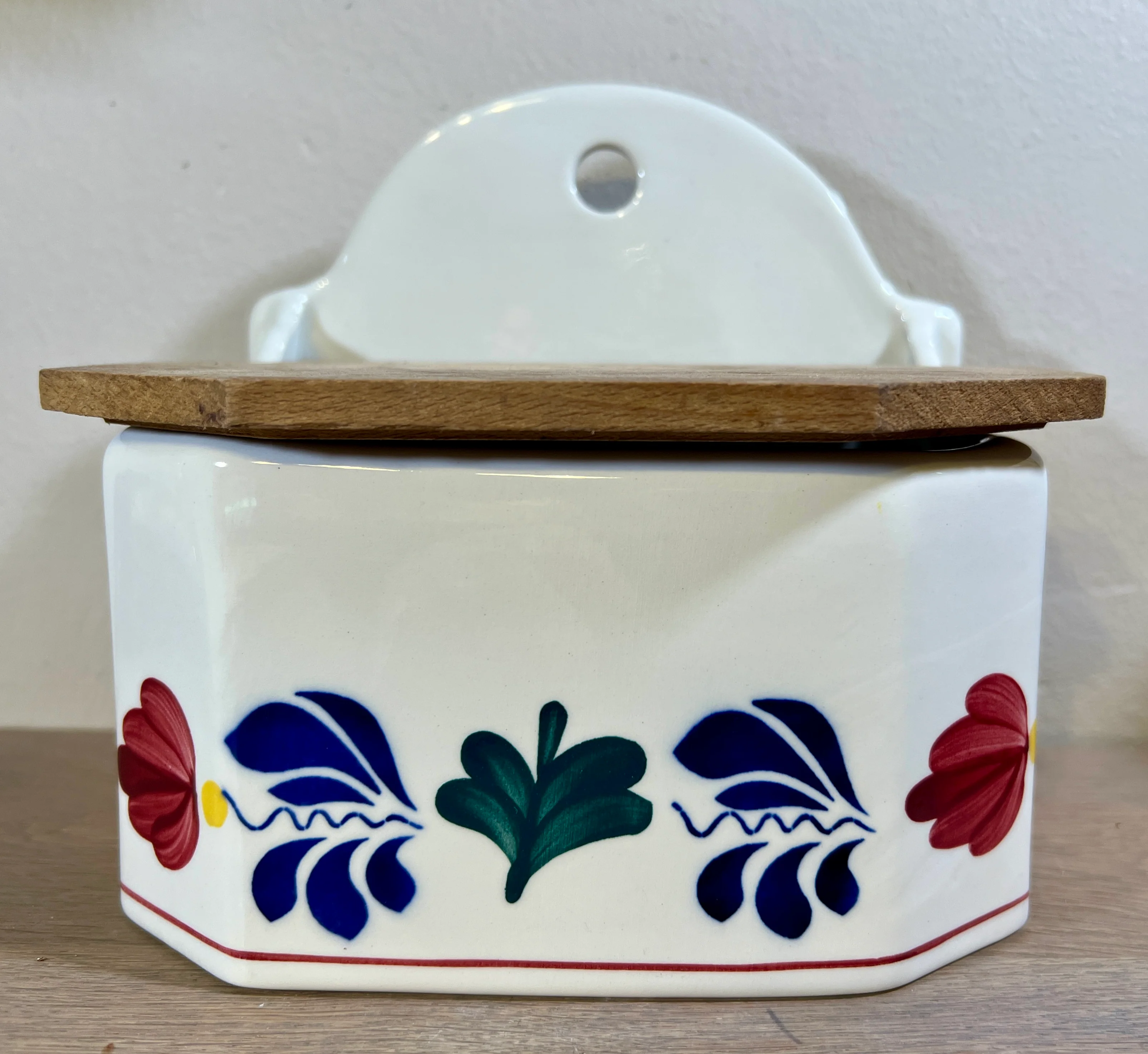 Zoutpot / Voorraadbak – Boch – décor BOERENBONT Zoutpot / Voorraadbak – Boch – décor BOERENBONT