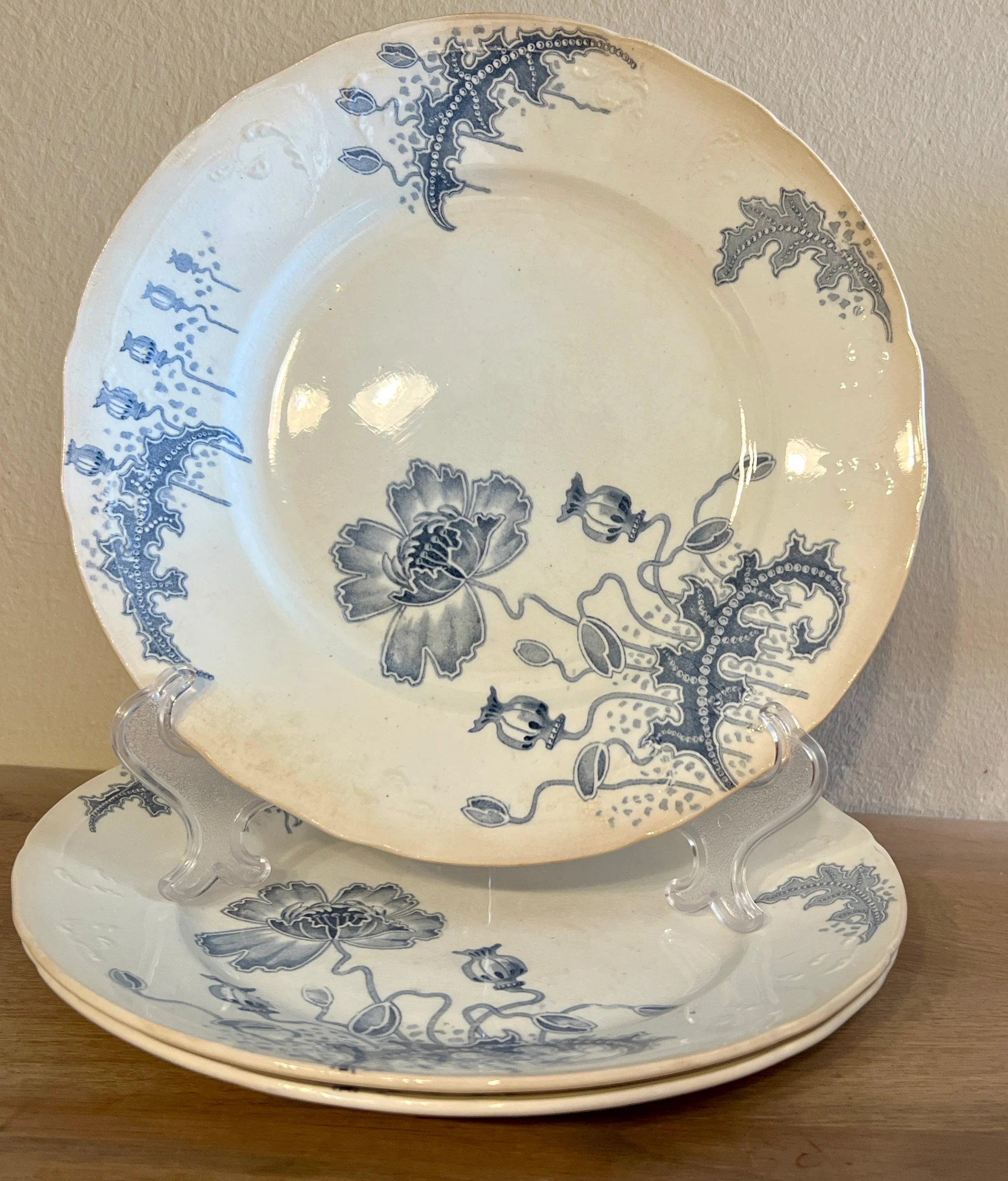 Ontbijtbord / Dessertbord – Societe Ceramique Maestricht – décor MORPHÉÉ uitgevoerd in grijs-blauw