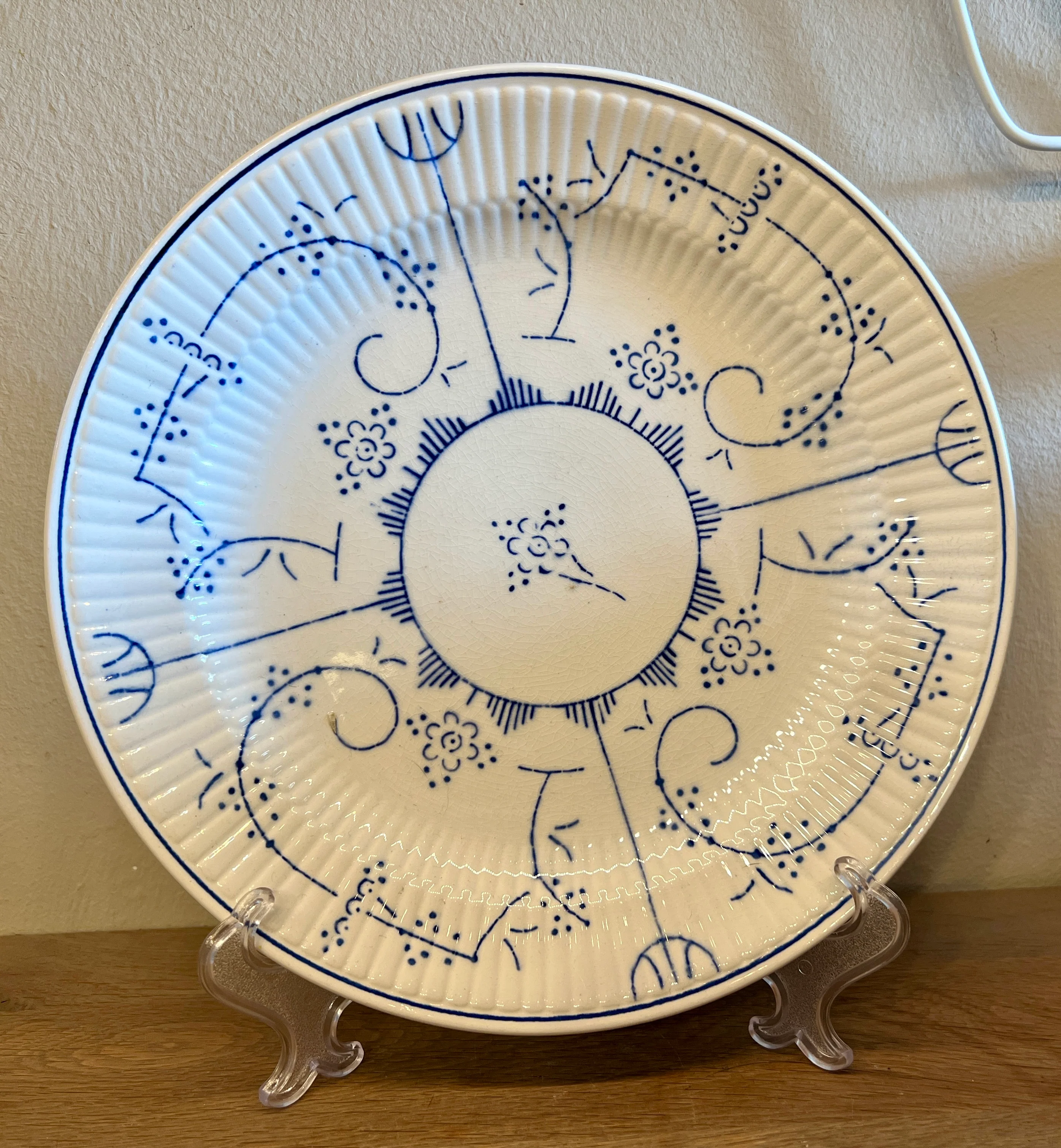 Dinerbord / Eetbord – Boch – décor COPENHAGUE uitgevoerd in blauw