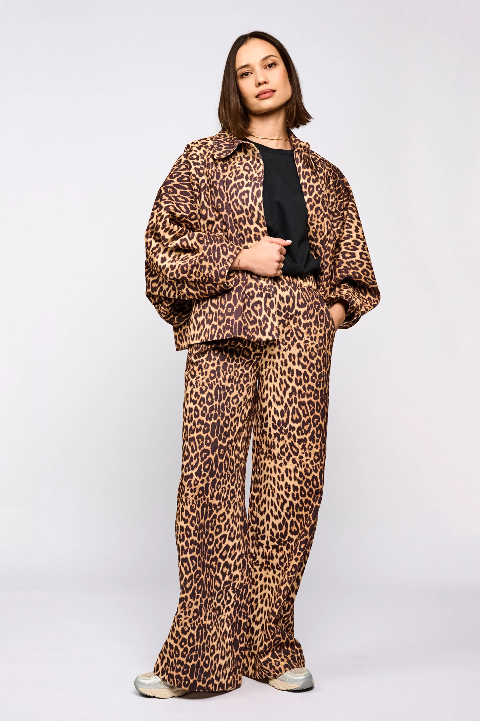 Widelegg pants – Leopard