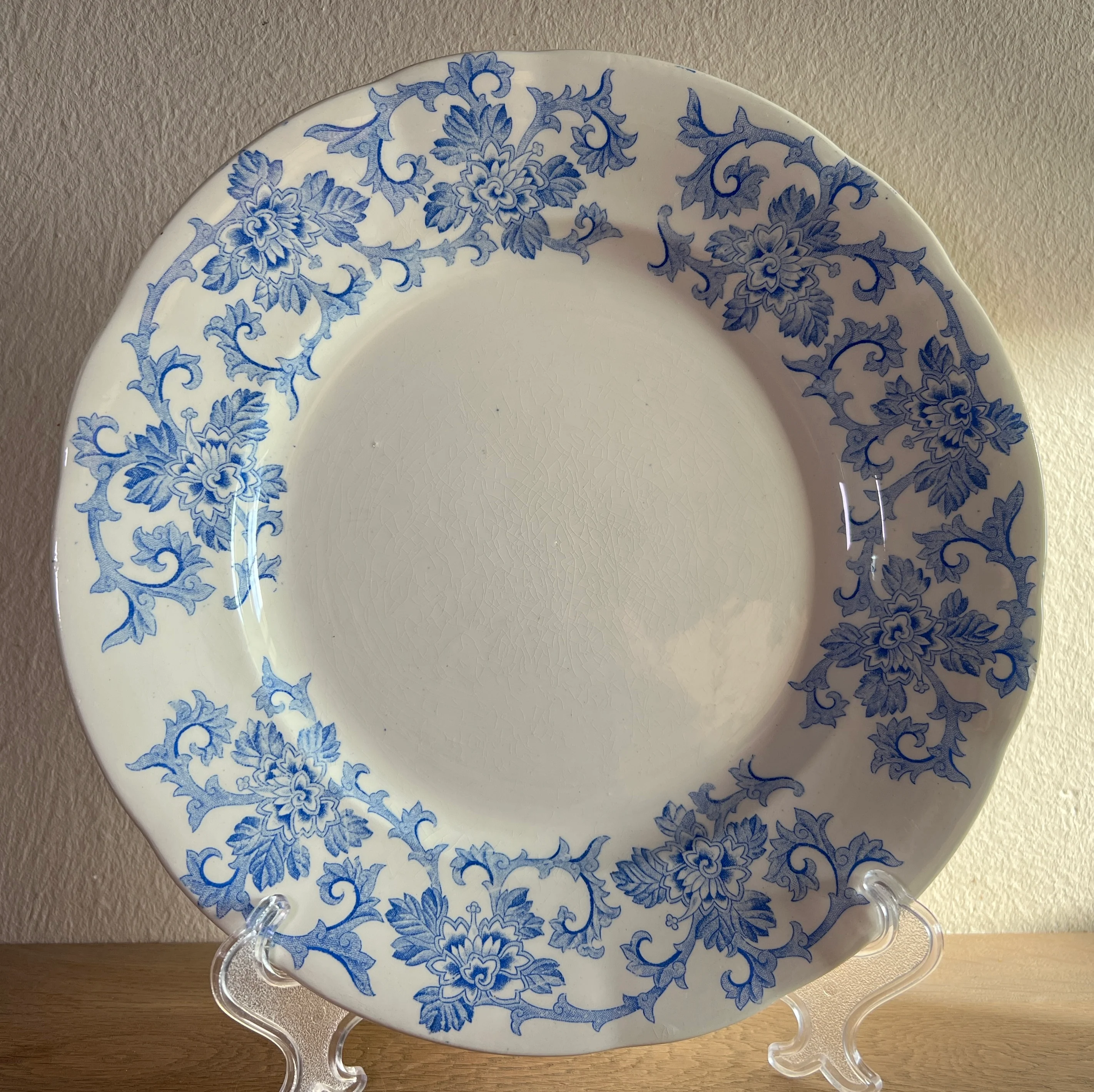 Dinerbord / Eetbord – B.F. (Boch Frères) – decor CHICAGO uitgevoerd in blauw