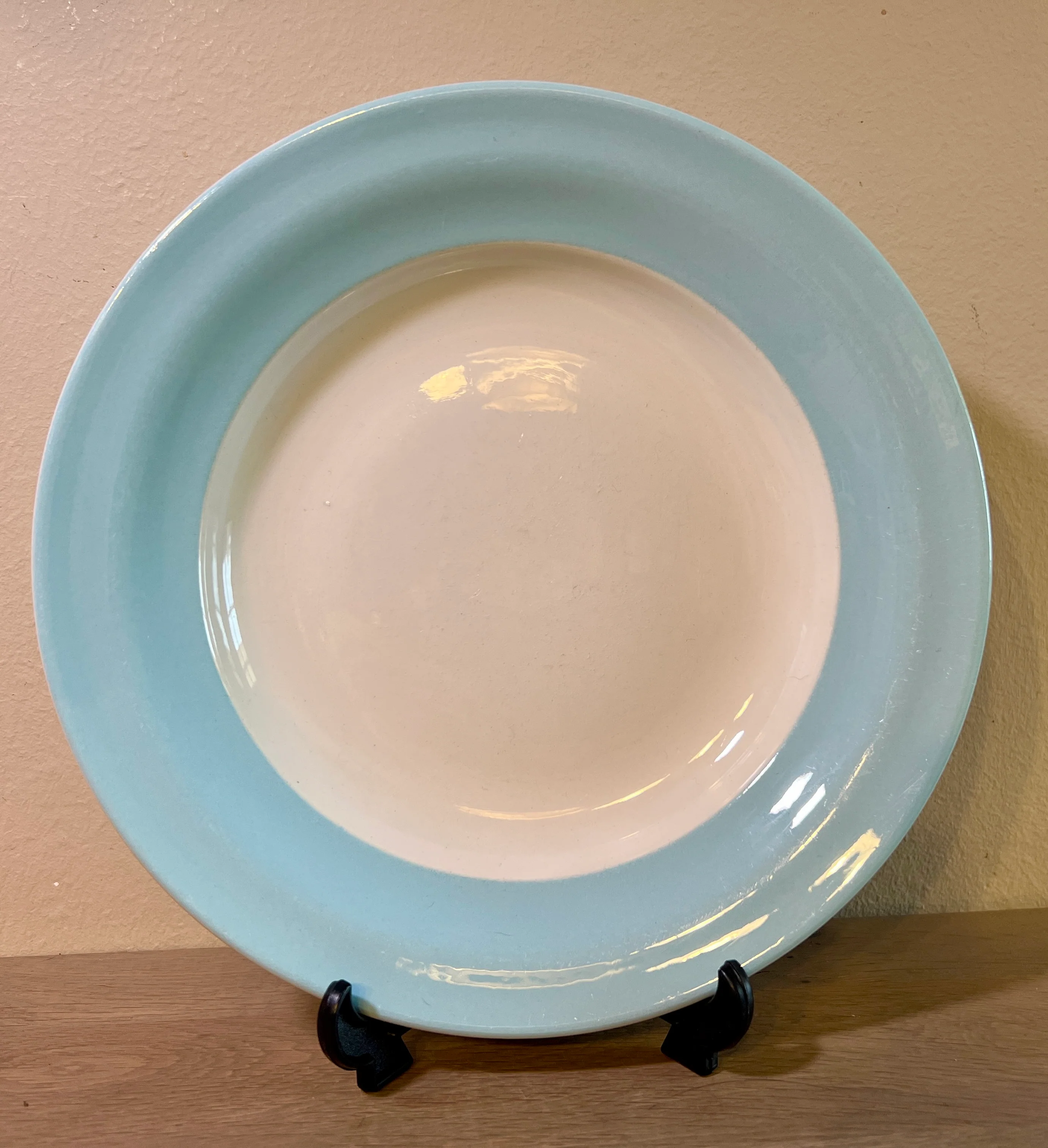 Diep bord / Soepbord / Pastabord – St. Amand Ceranord – uitgevoerd met pastel blauwe rand Diep bord / Soepbord / Pastabord – St. Amand Ceranord – uitgevoerd met pastel blauwe rand