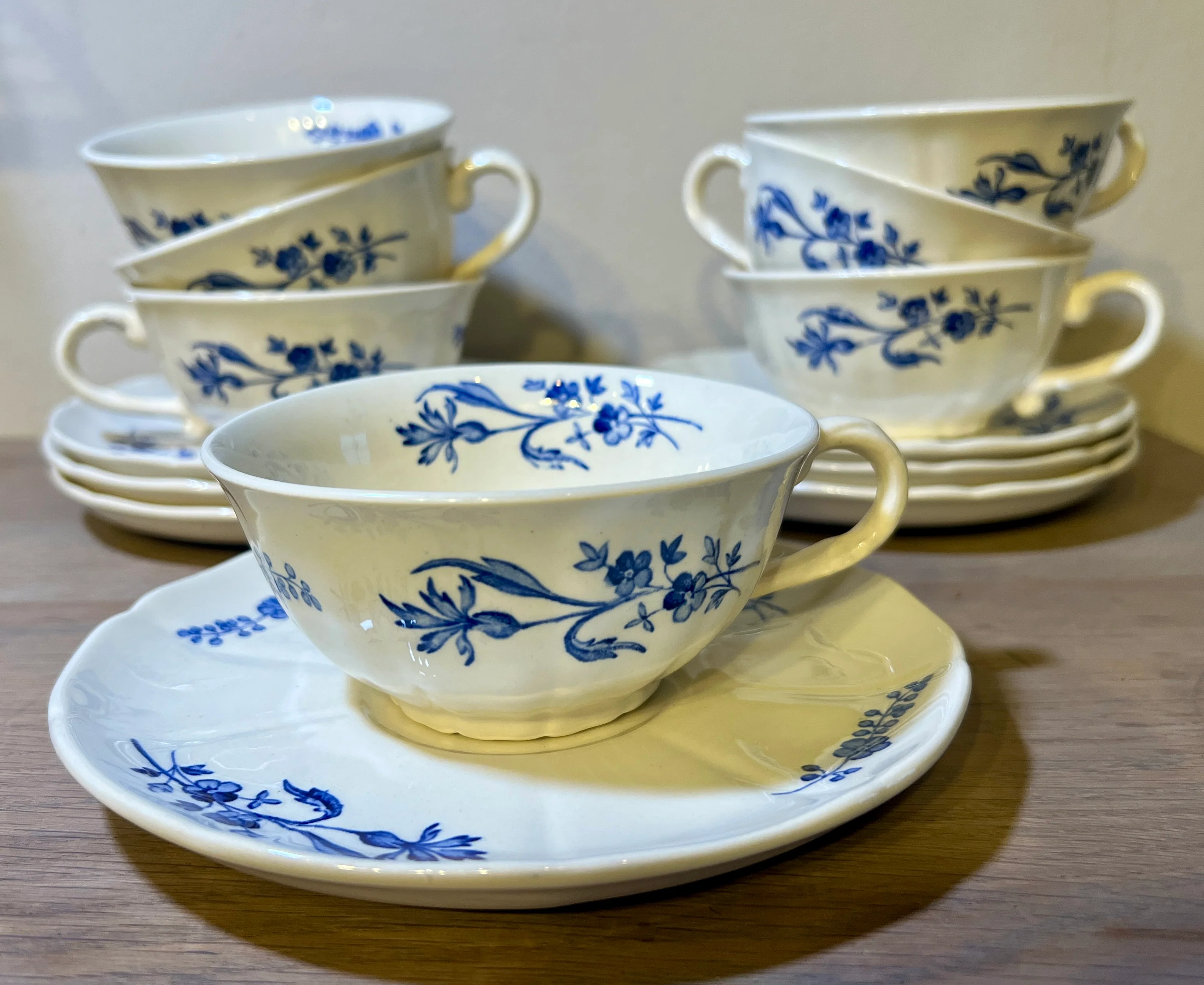 Kop en schotel – Boch – decor BLUET uitgevoerd in blauw