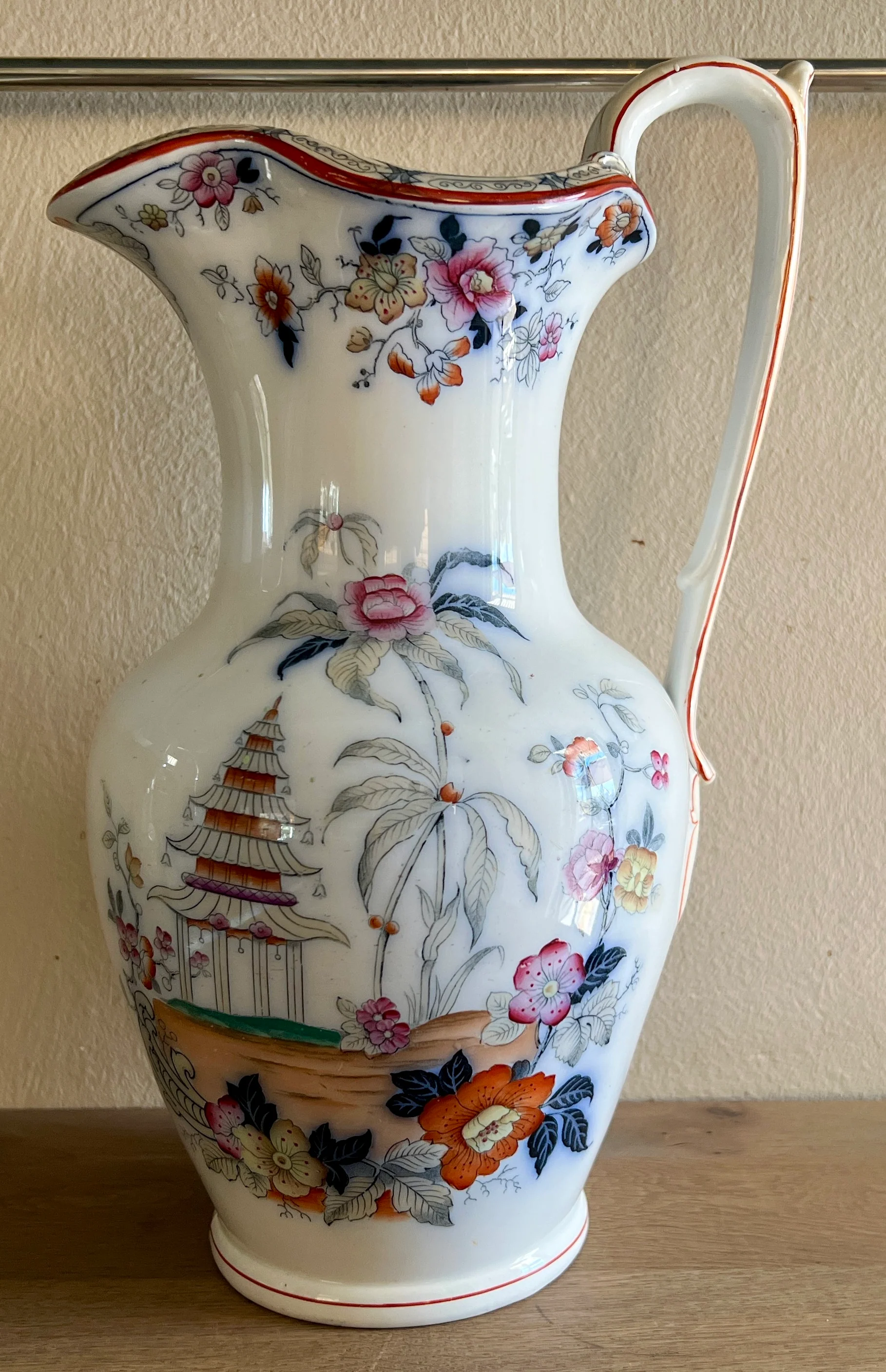 Kan / Lampetkan – Petrus Regout – decor VESTA met Oosterse bloemen/tafereel