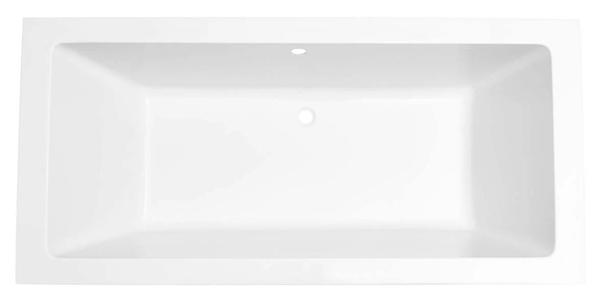 Santino SQ inbouw duo ligbad 180x80x49 cm mat wit