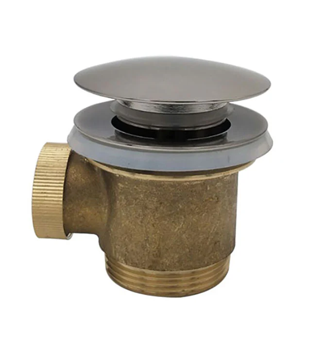 Caral clickwaste afvoerplug vrijstaand bad 1 1/2″ geborsteld staal