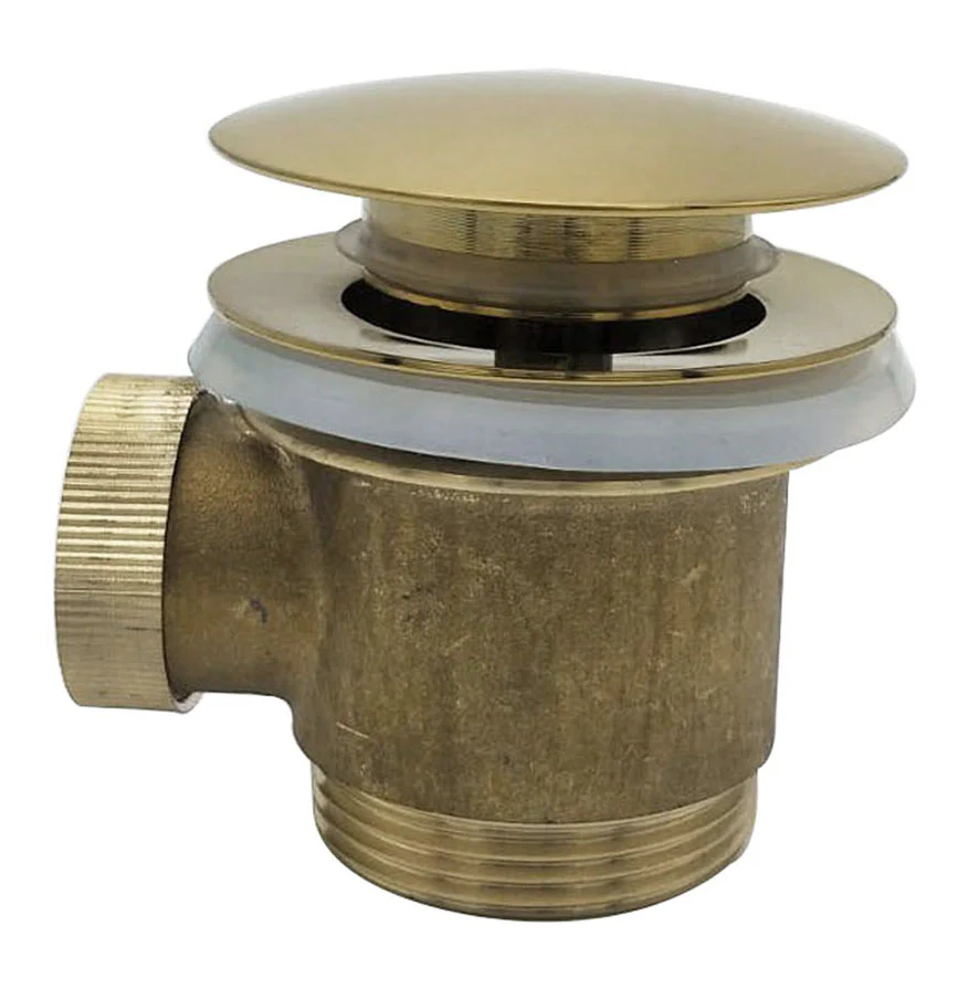 Caral clickwaste afvoerplug vrijstaand bad 1 1/2″ geborsteld messing PVD