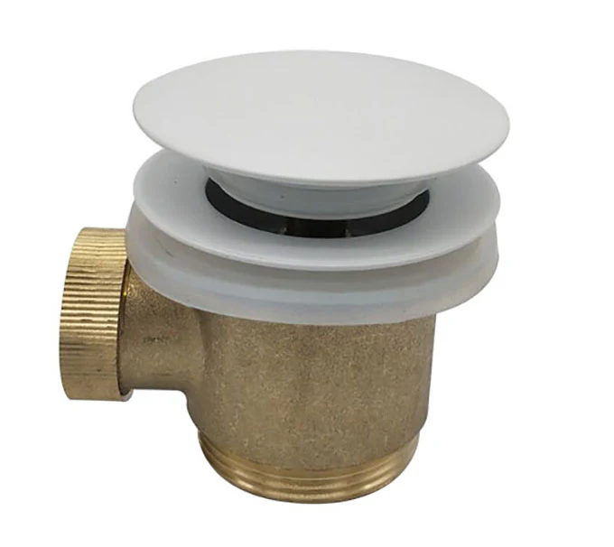 Caral clickwaste afvoerplug vrijstaand bad 1 1/2″ glans wit