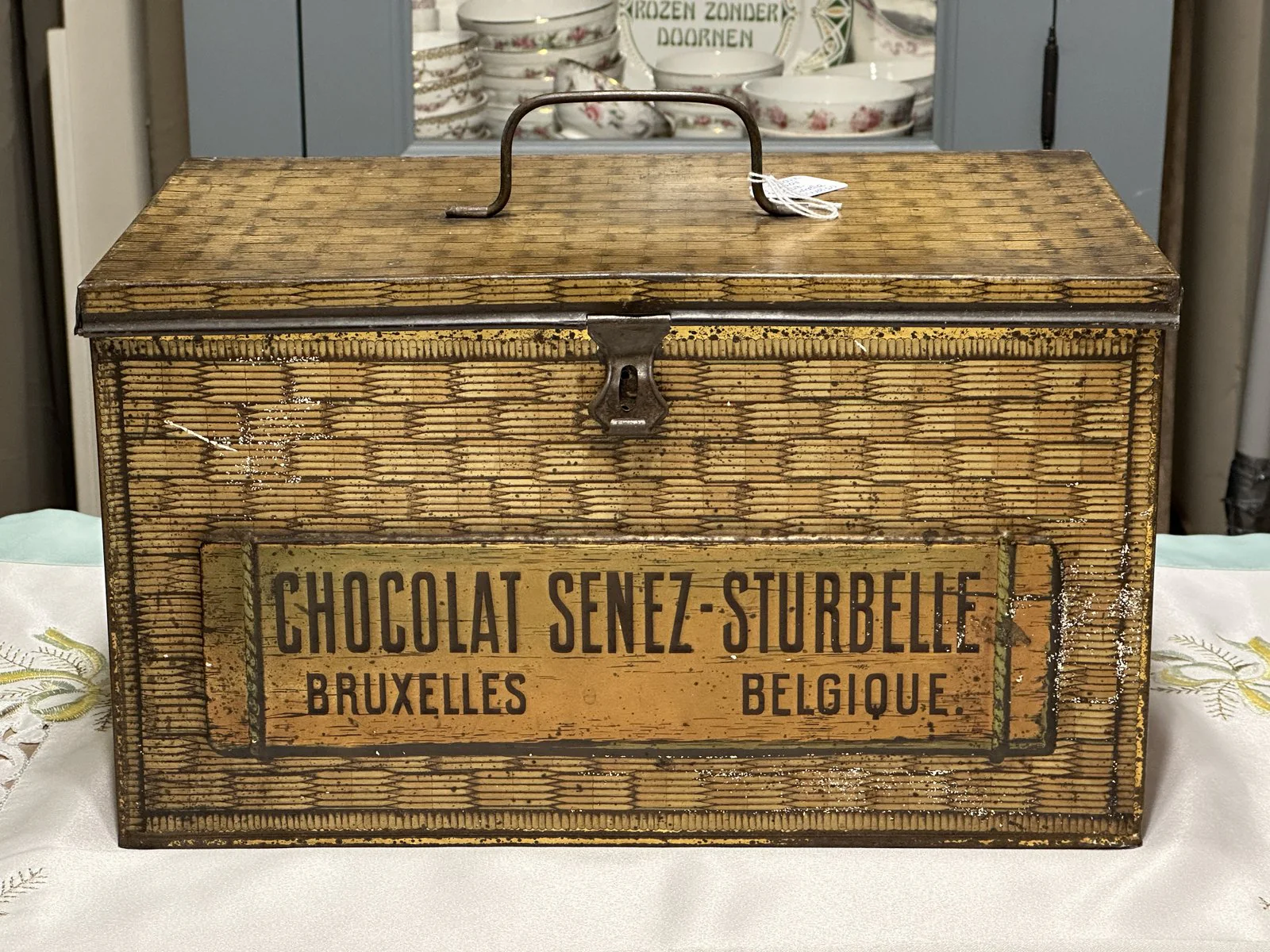 Winkelblik / Voorraadblik – groot model – Chocolat Senez-Sturbelle Bruxelles Belgique