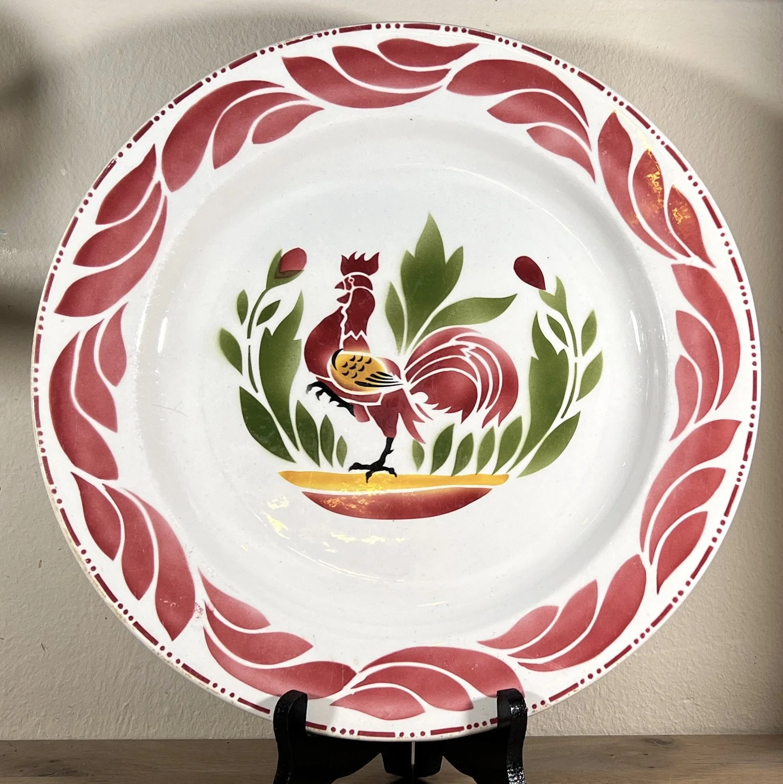 Bord / Schaal – groot, rond, model – Nimy – décor gelijk Boch Coq Hardi Bord / Schaal – groot, rond, model – Nimy – décor gelijk Boch Coq Hardi