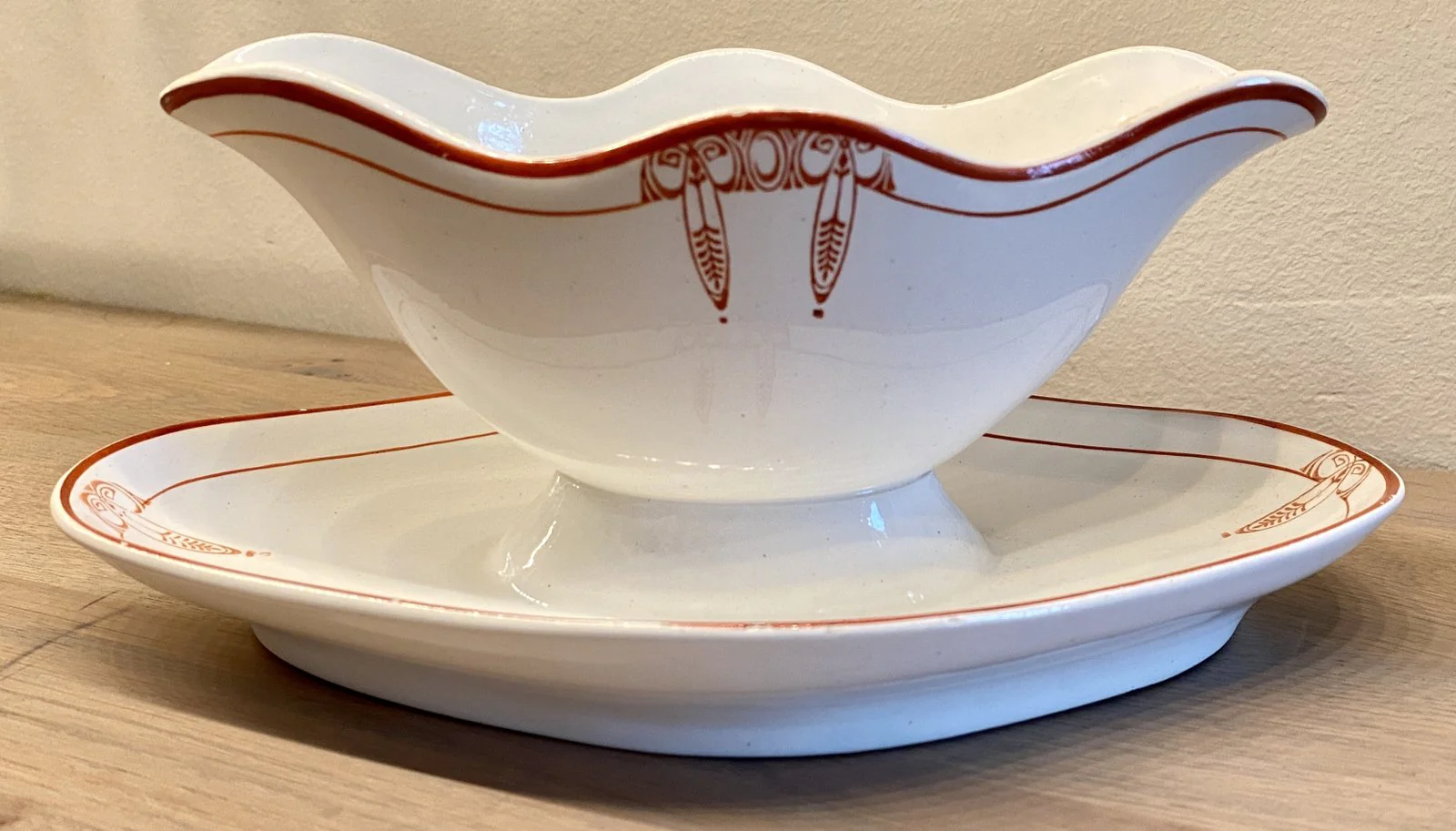 Juskom / sauskom – Moulin des Loups & Hamage, Orchies – bruin-rood Art-Nouveau décor
