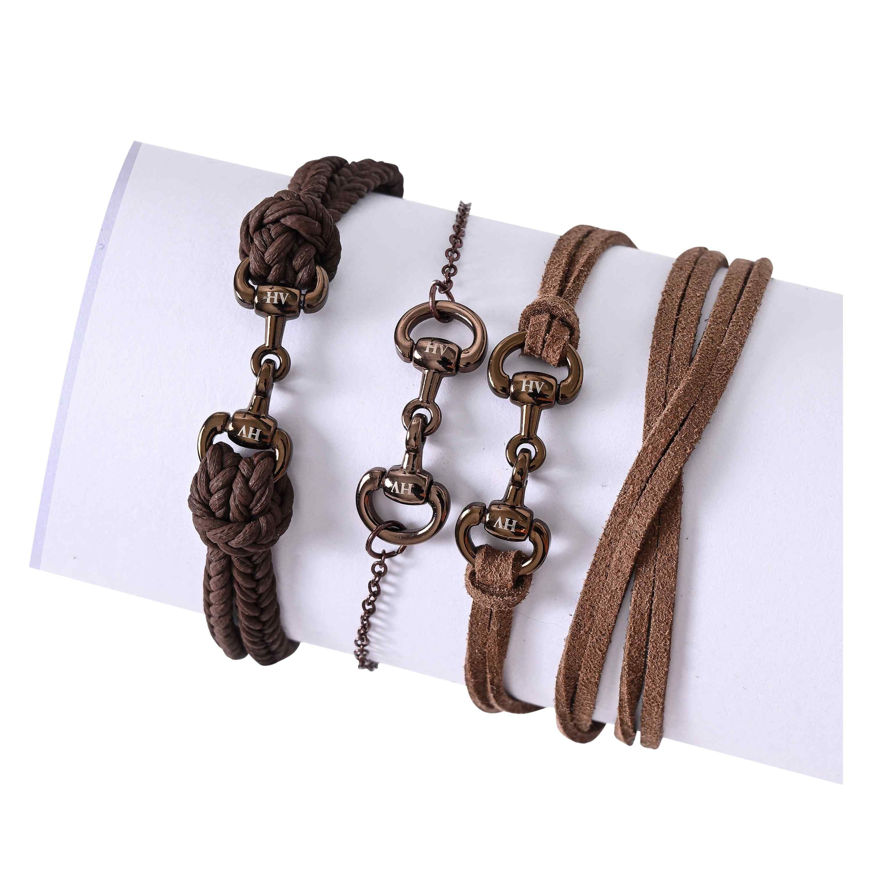HV Polo Armband Jula Set van 3, Bruin – Koper