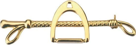 Imperial Riding Plastronspeld Zweep En Beugel, Goud