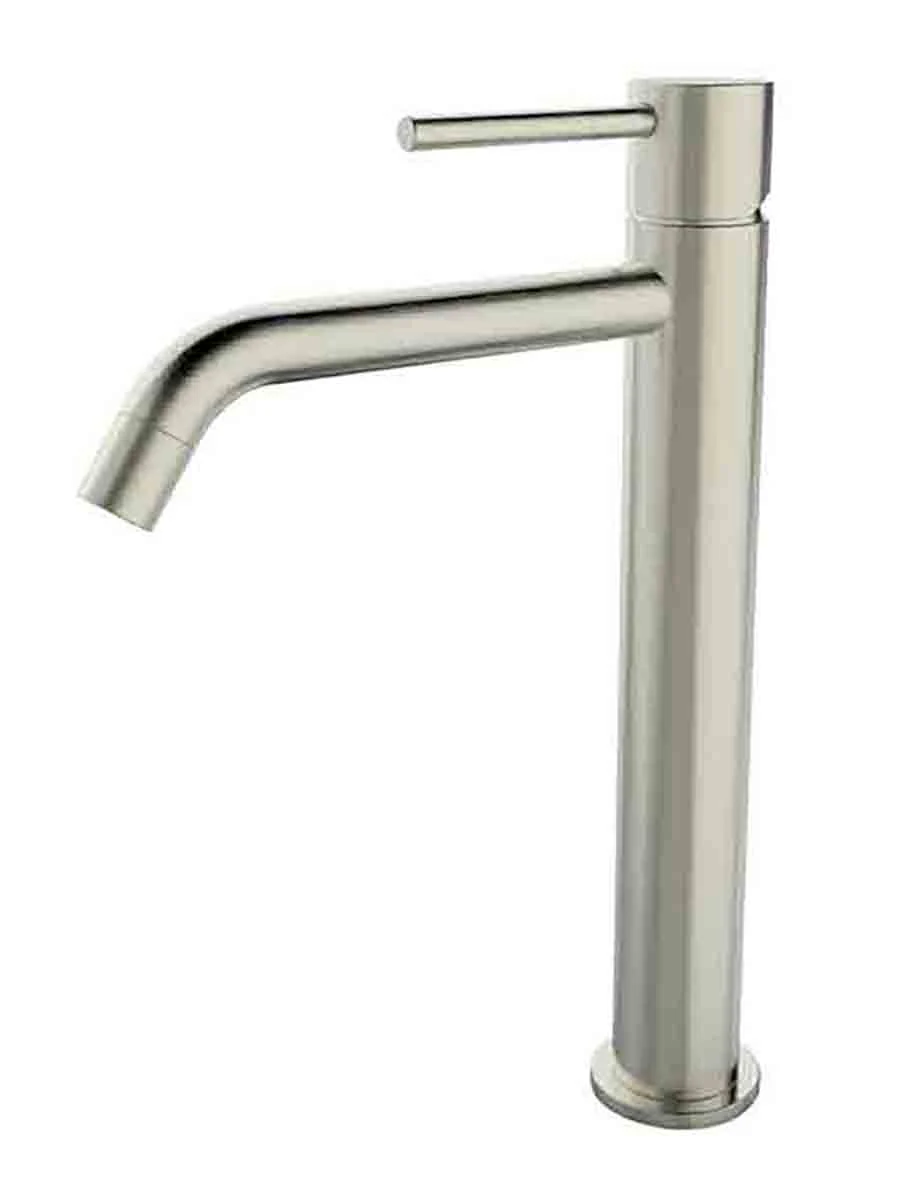Style XL wastafelkraan hoog geborsteld staal PVD