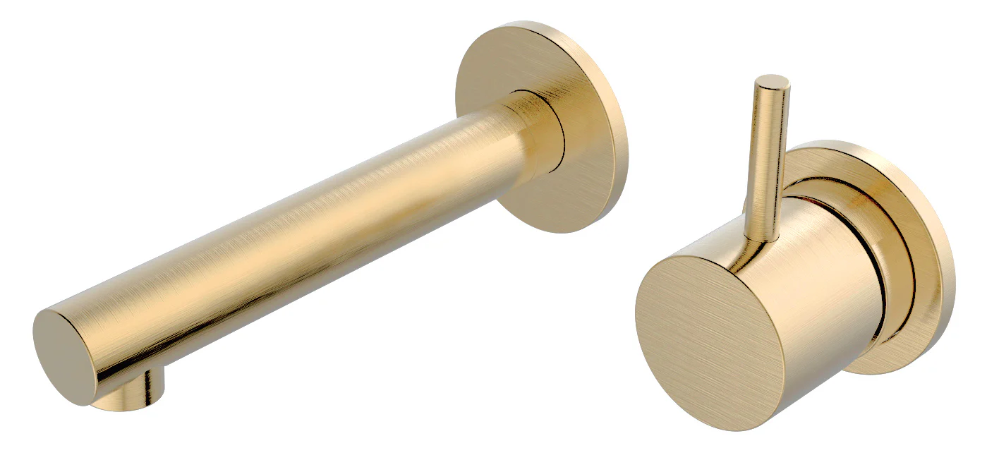 Style wastafelkraan inbouw geborsteld messing PVD