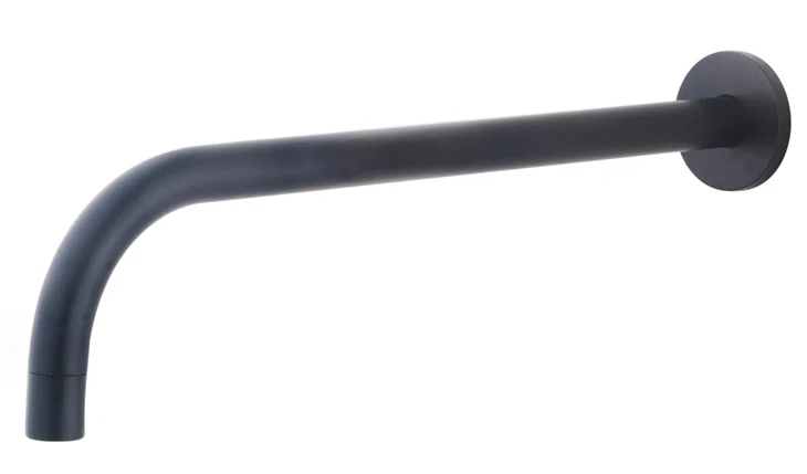 Slim 18mm uitloop rond 30cm 1/2” mat zwart