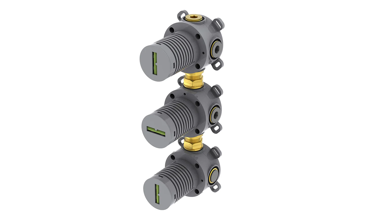 Caral inbouwdeel thermostatische douchekraan met 2 stopkranen