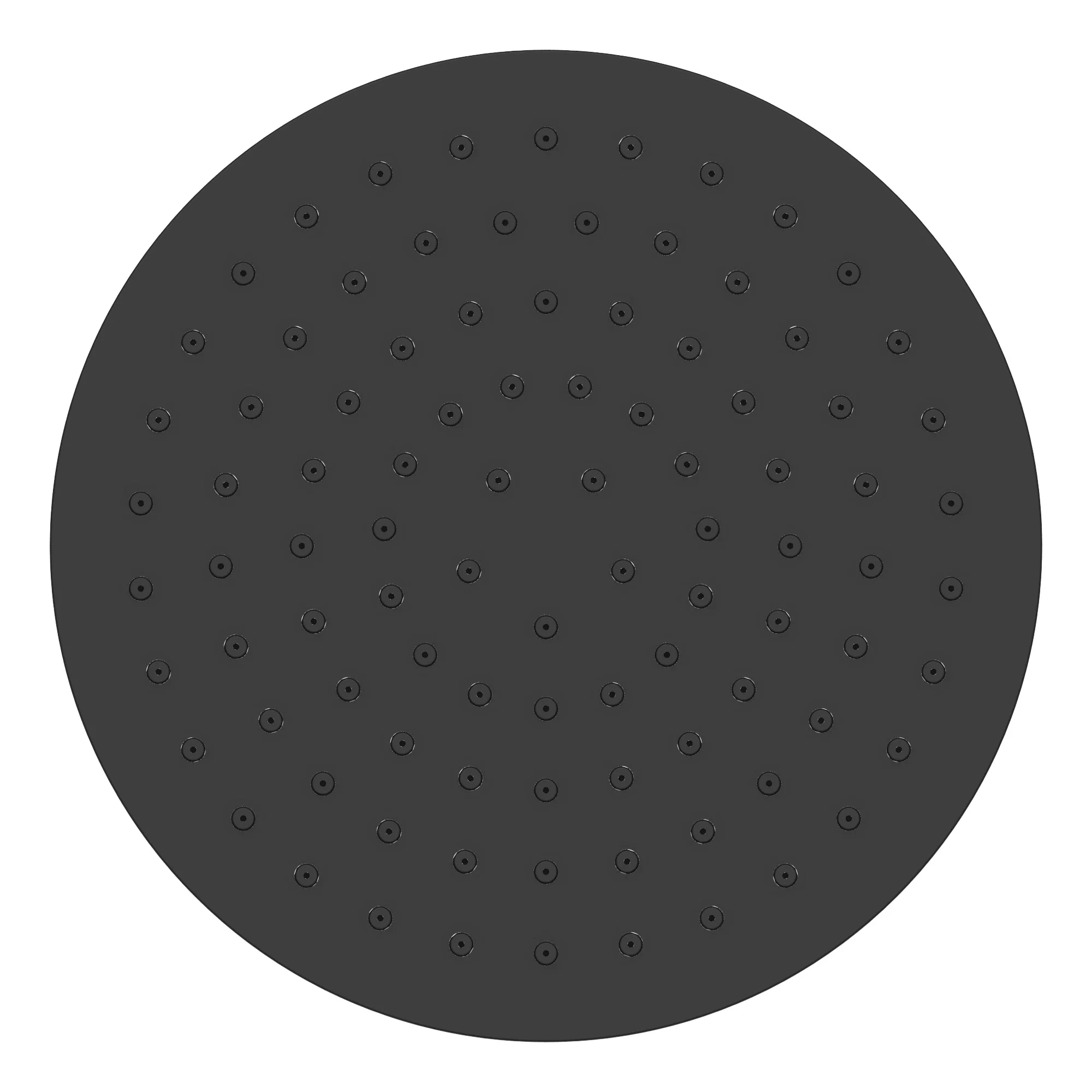 UniMatch hoofddouche rond 20 x 1,2 cm mat zwart