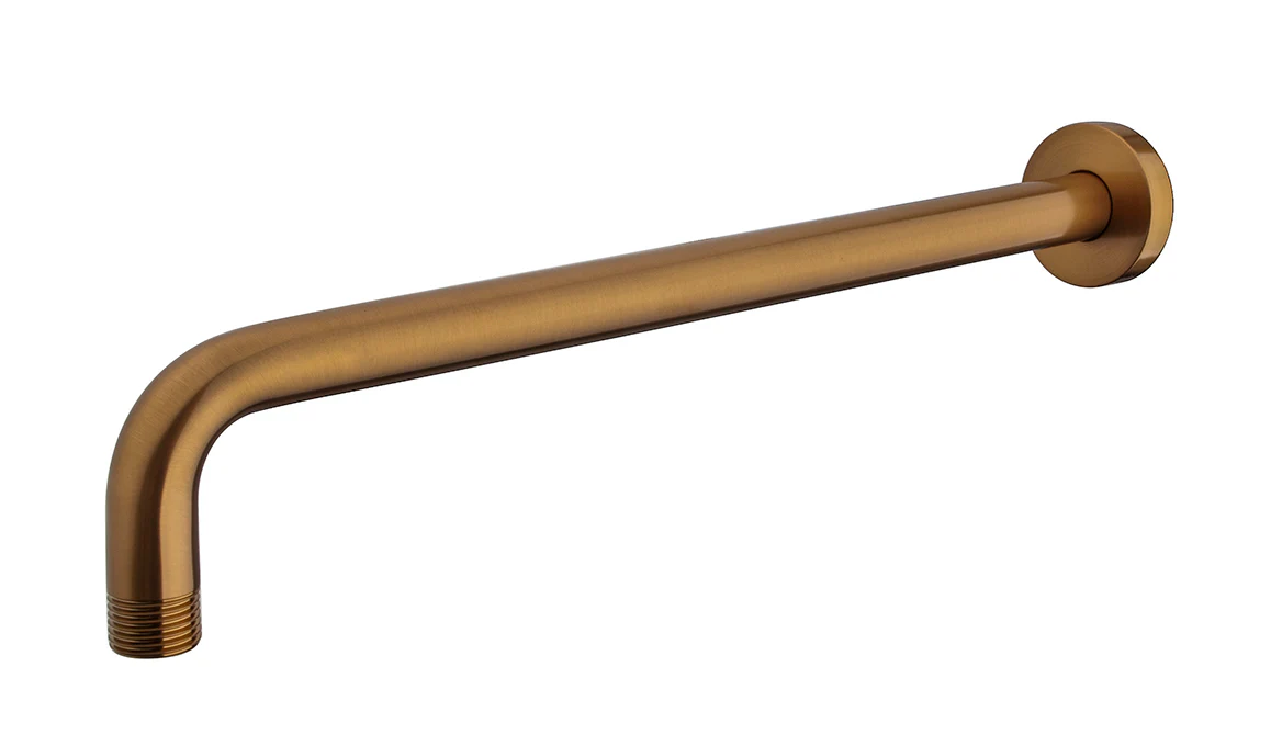 UniMatch douchearm met muurbevestiging 35 cm geborsteld brons koper PVD