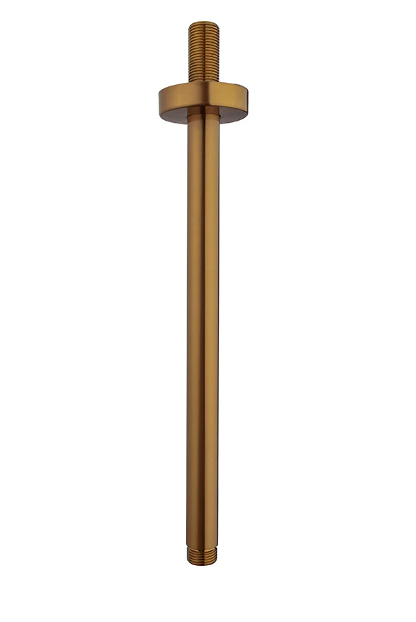 UniMatch douchearm met plafondbevestiging 30 cm geborsteld brons koper PVD
