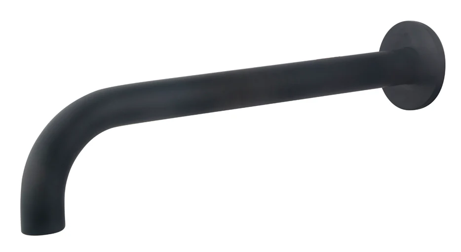 Caral baduitloop rond 30 cm 1/2” mat zwart