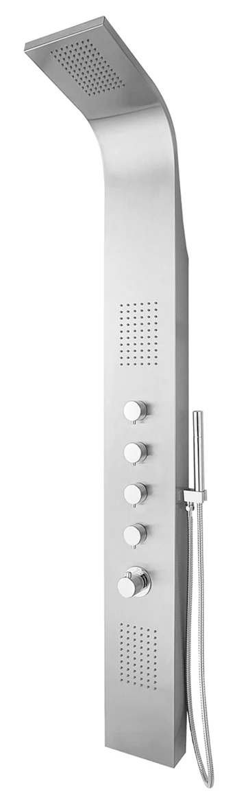 Huron thermostatische douchekolom 165×20 cm RVS
