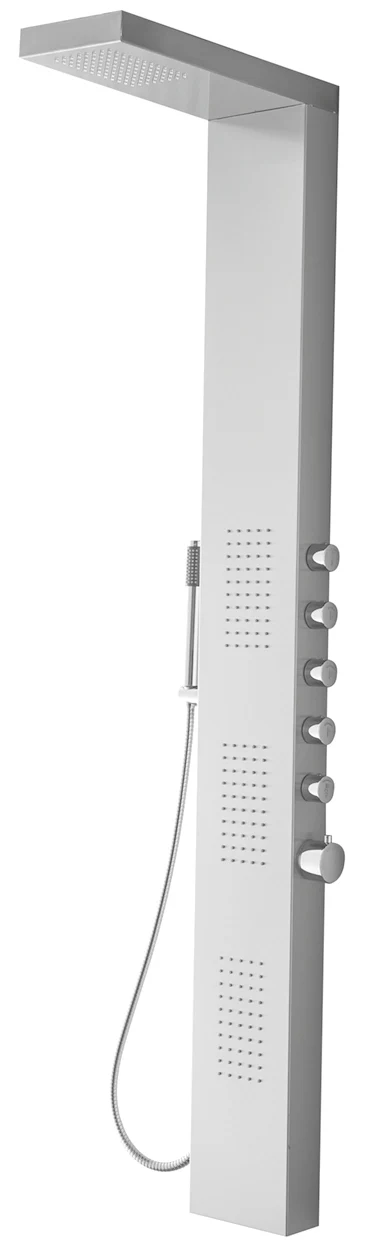 Ohio thermostatische douchekolom 158×20 cm RVS