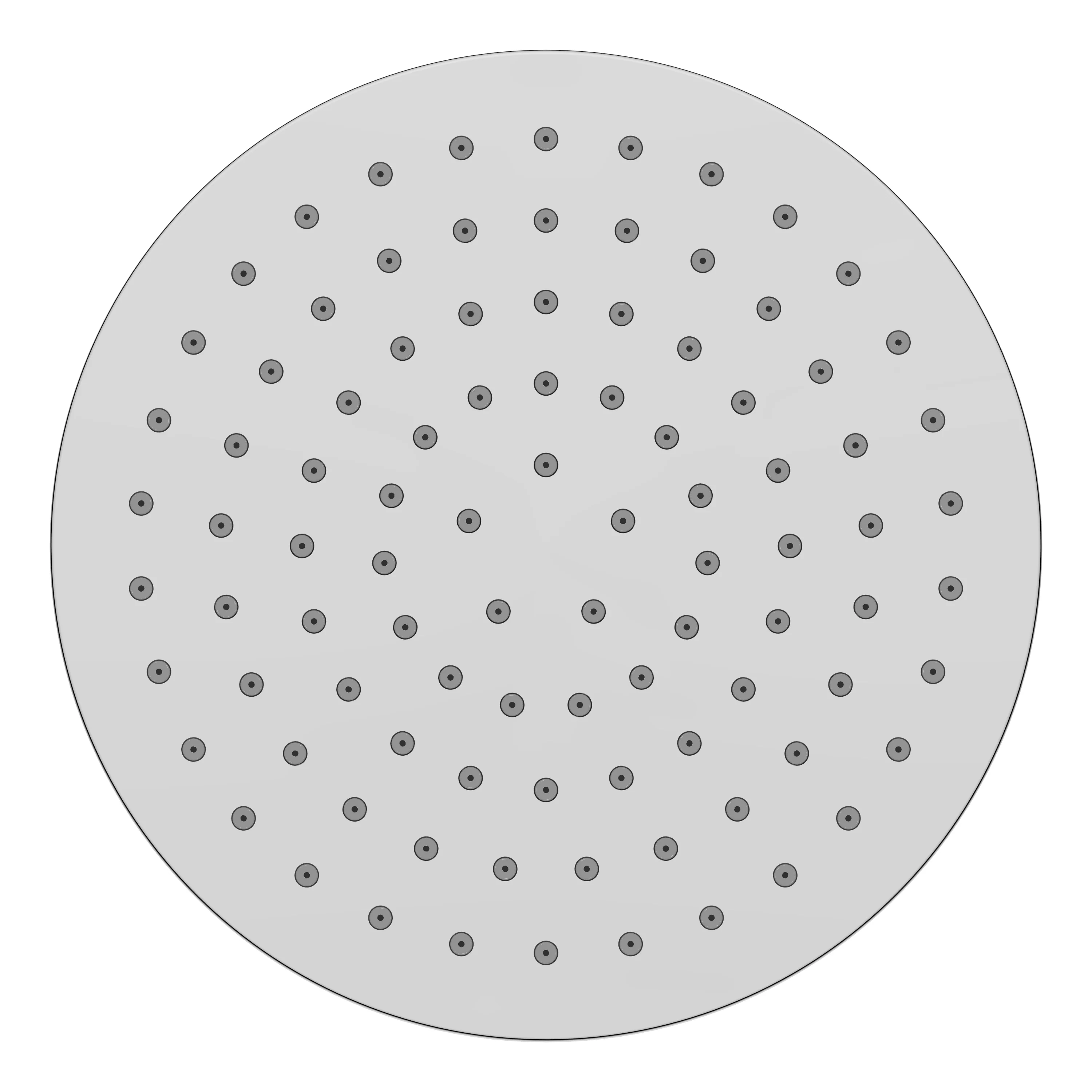 UniMatch hoofddouche rond 20 x 1,2 cm chroom